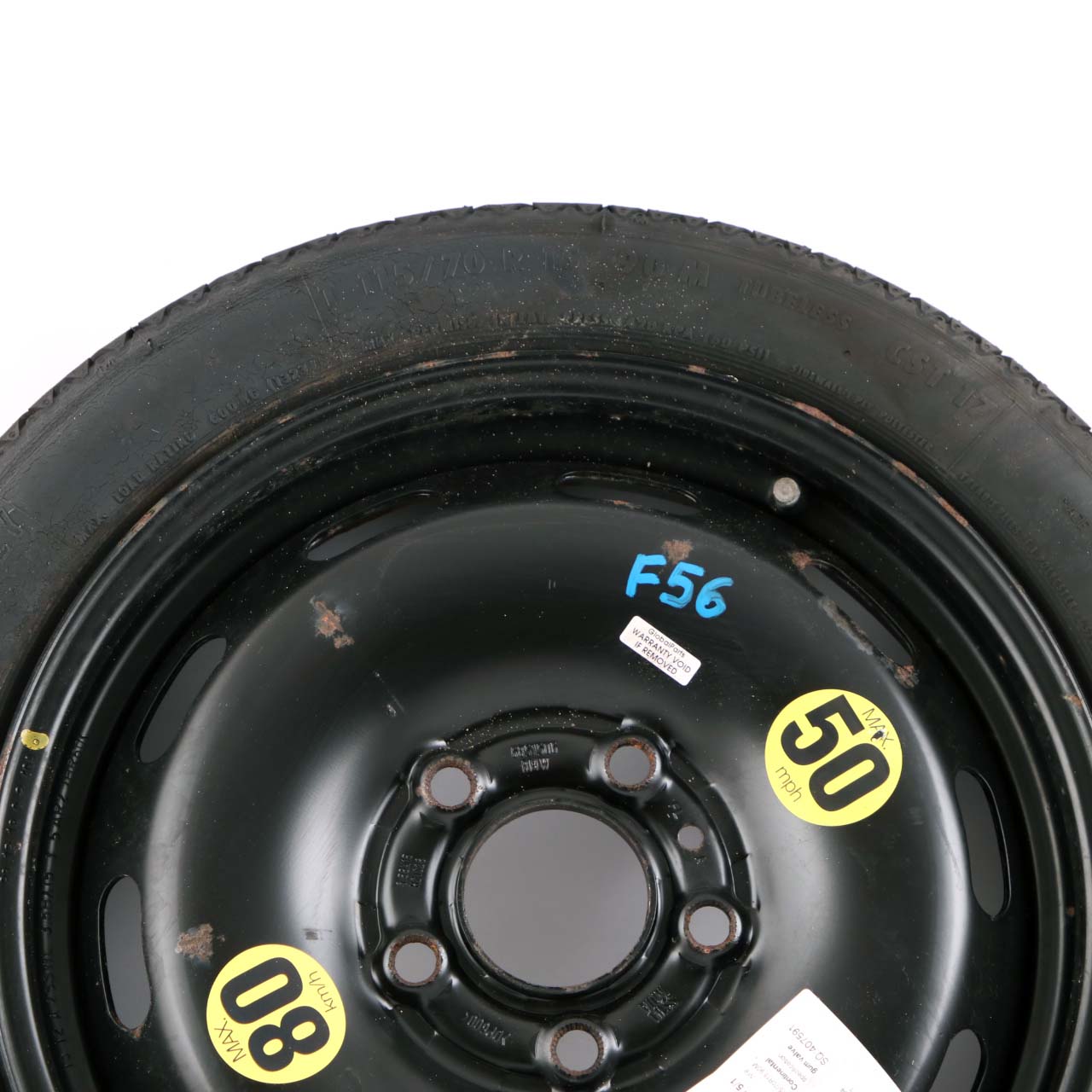 Spare Wheel Mini F55 F56 F57 Compact Steel Black 115/70 R15 3,5J ET:28 6851506