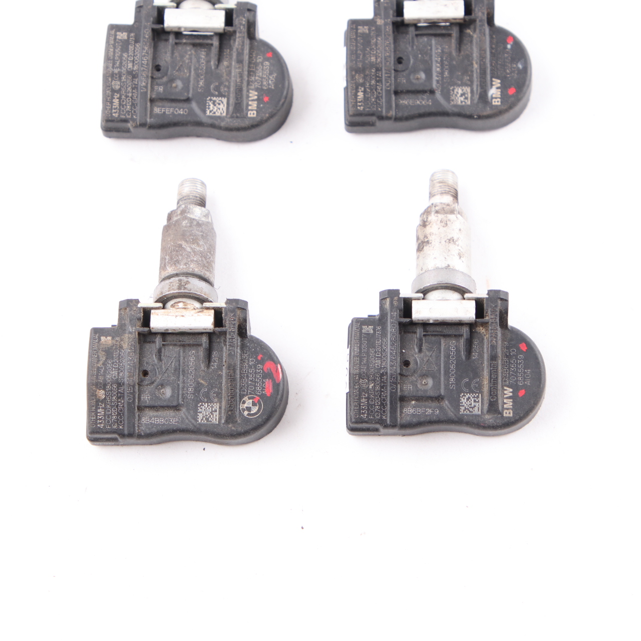 4X Original BMW Reifendruck Radelektronik Modul Sensor RDC 433MHZ 6855539