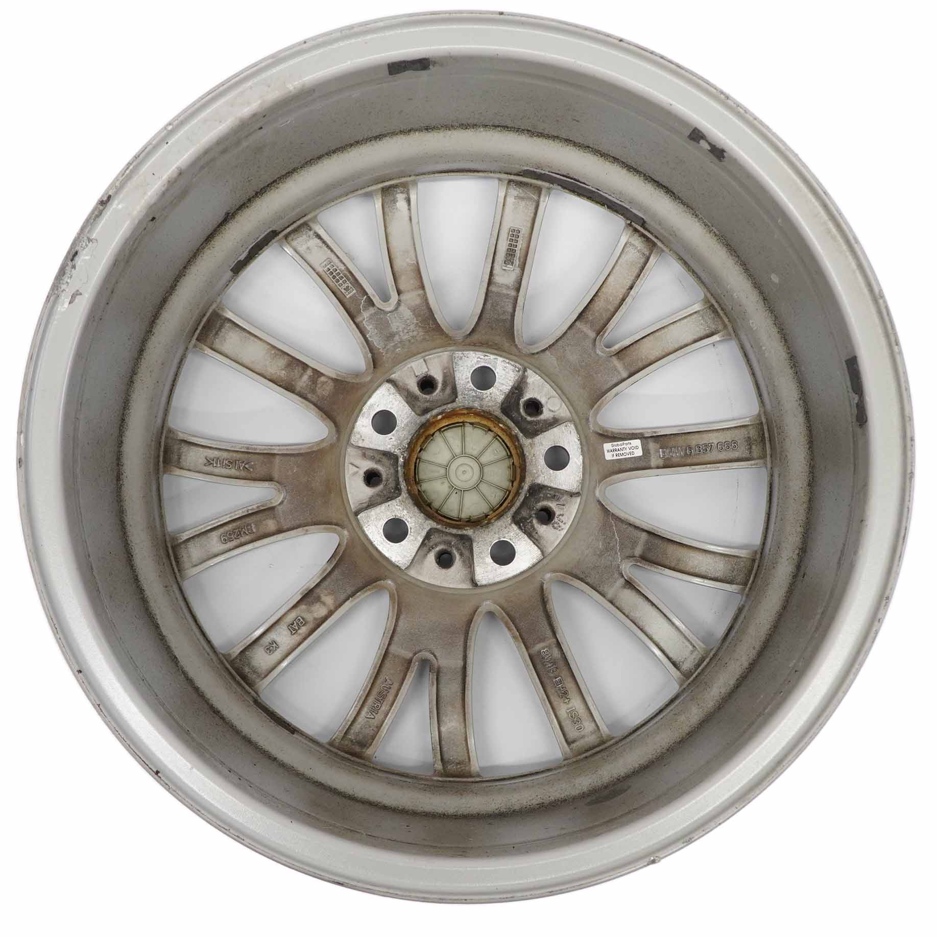 BMW F10 F11 F12 Silberne Leichtmetallfelge 18" Multispoke 454 8J ET:30 6857668