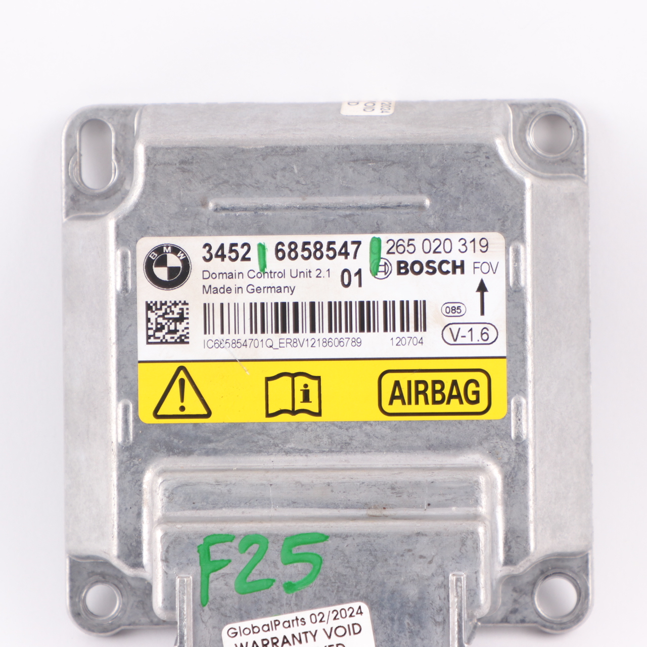 BMW X3 F25 ICM Control Unit Air Module SRS ECU 6858547