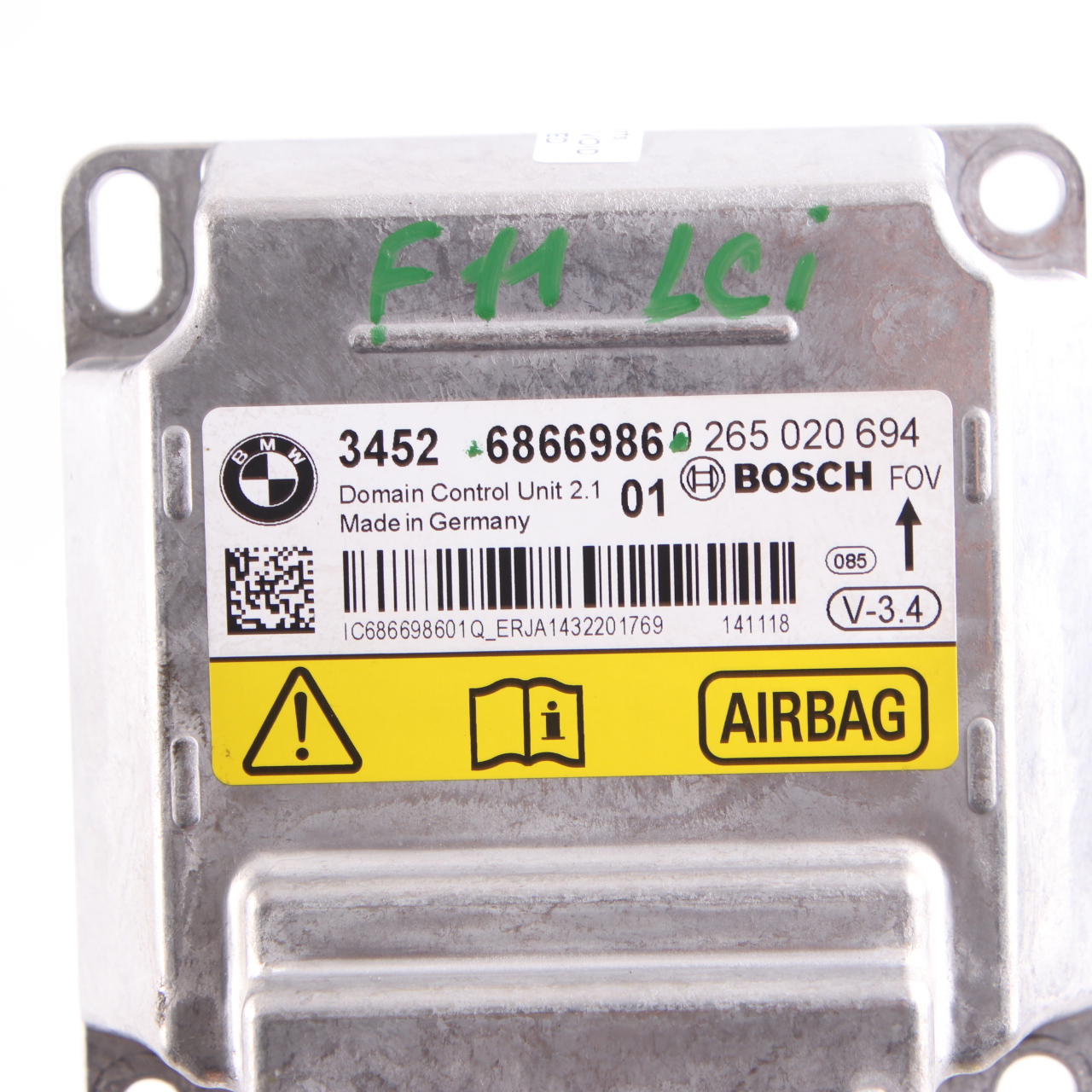 BMW F01 F02 LCI F06 F10 F11 F13 ECU ICM Steuergerät Modul Airbag 6866986