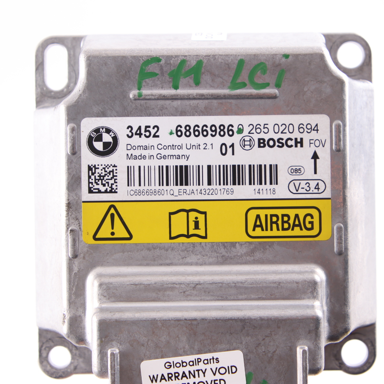 BMW F01 F02 LCI F06 F10 F11 F13 ECU ICM Steuergerät Modul Airbag 6866986