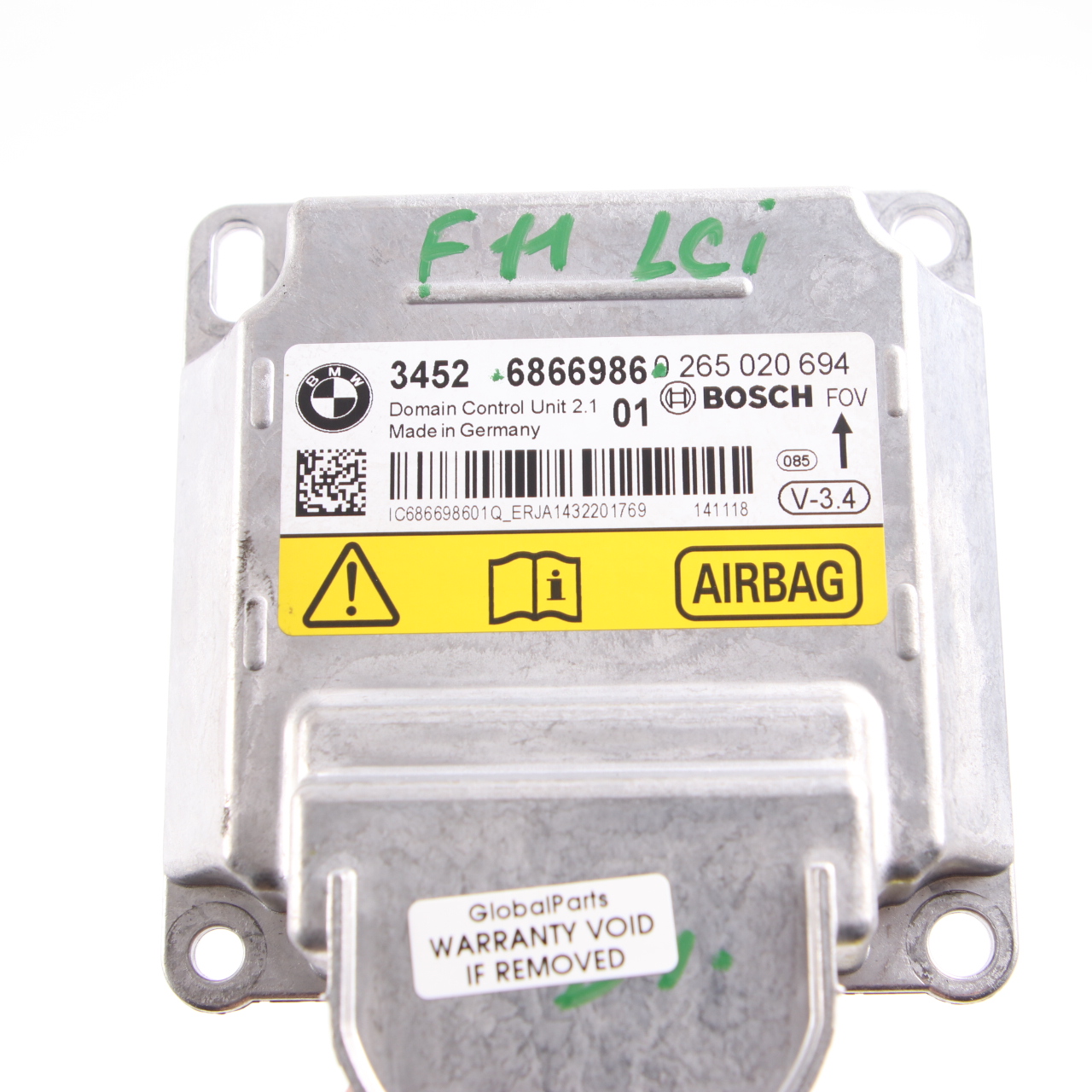 BMW F01 F02 LCI F06 F10 F11 F13 ECU ICM Steuergerät Modul Airbag 6866986