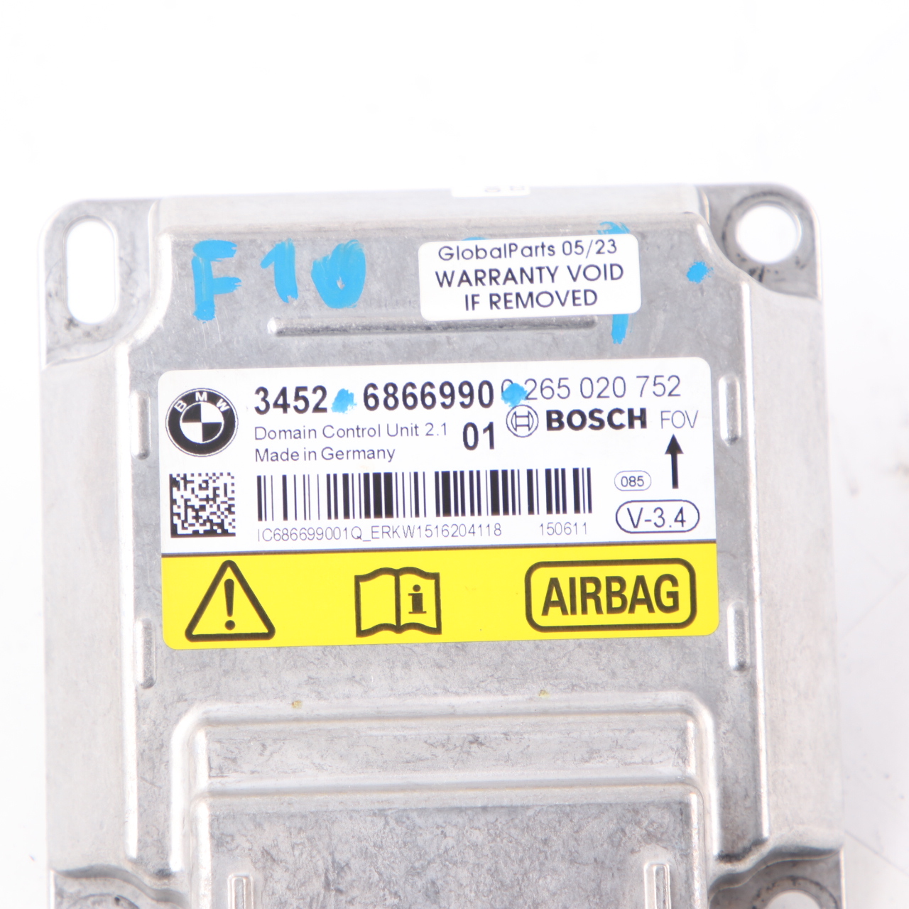 Airbag Modul BMW F01 F02 LCI F10 F11 F13 Airbag ECU ICM Steuergerät 6866990