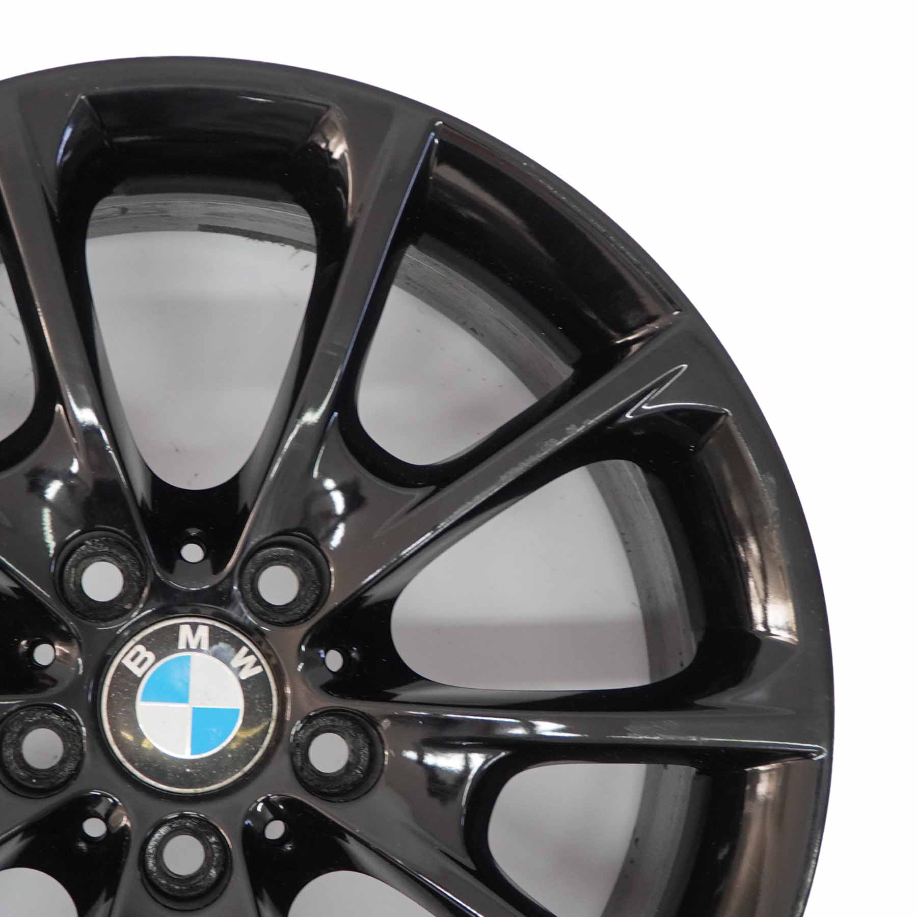 BMW F30 F32 F33 LCI Black Alloy Wheel 18" 8.5J ET:47 V-Spoke Styling 398 6874821