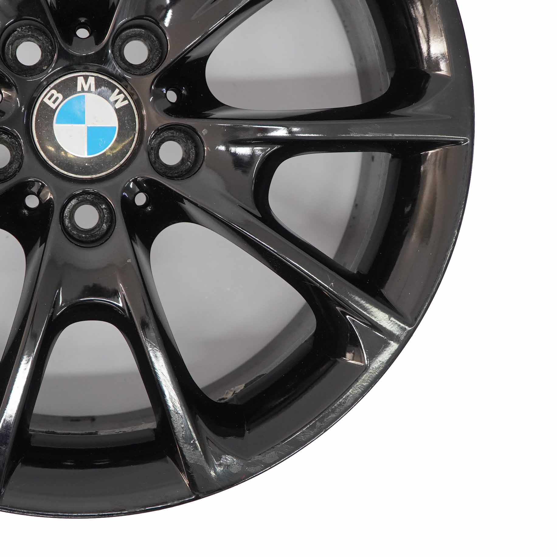 BMW F30 F32 F33 LCI Black Alloy Wheel 18" 8.5J ET:47 V-Spoke Styling 398 6874821