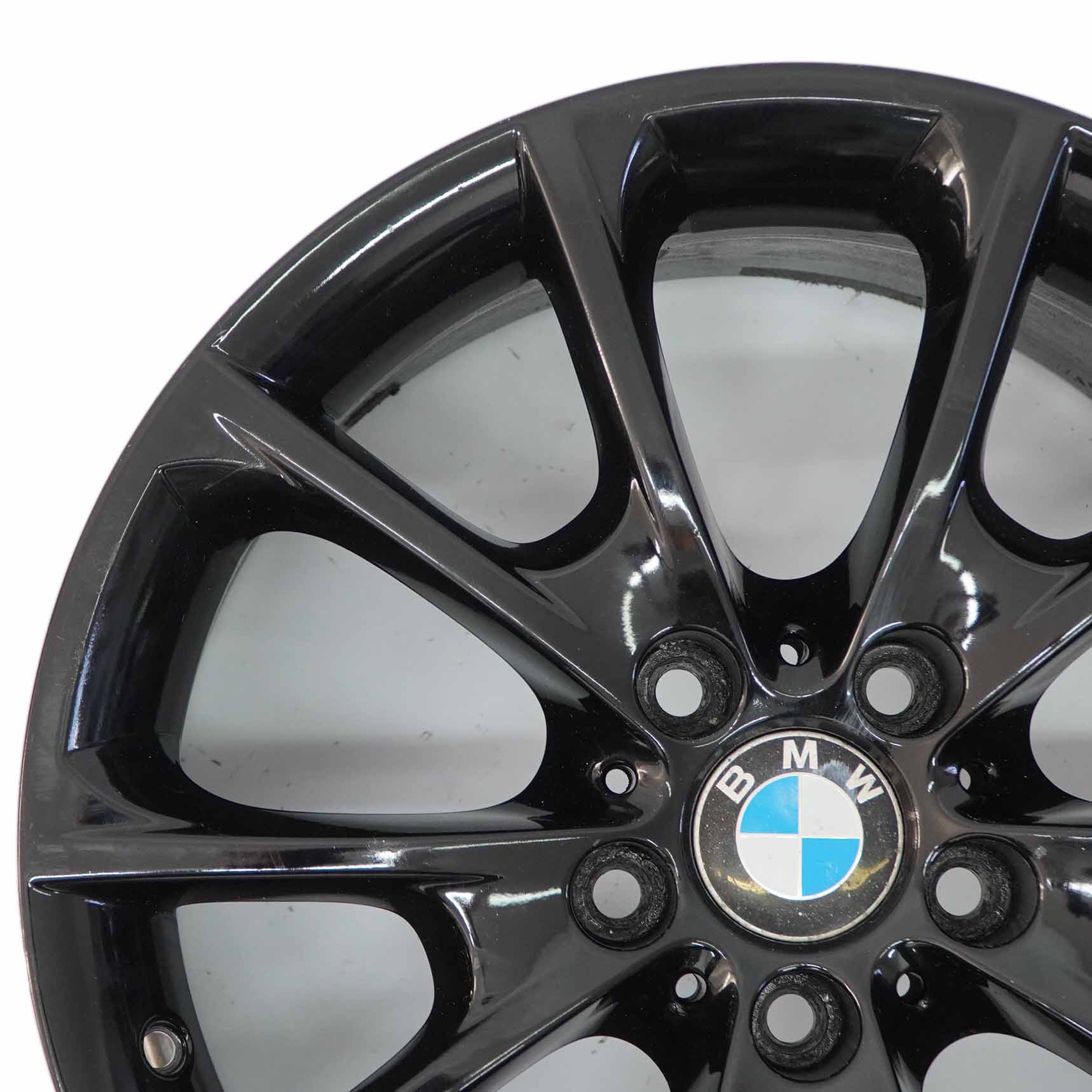 BMW F30 F32 F33 LCI Black Alloy Wheel 18" 8.5J ET:47 V-Spoke Styling 398 6874821