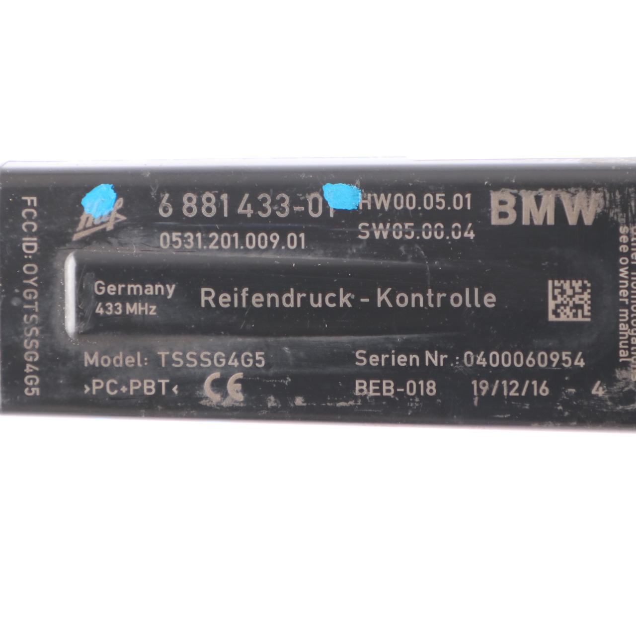 BMW X3 F25 X4 F26 F82 M4 Reifendruck RDC Steuergerät Radmodul 6881433