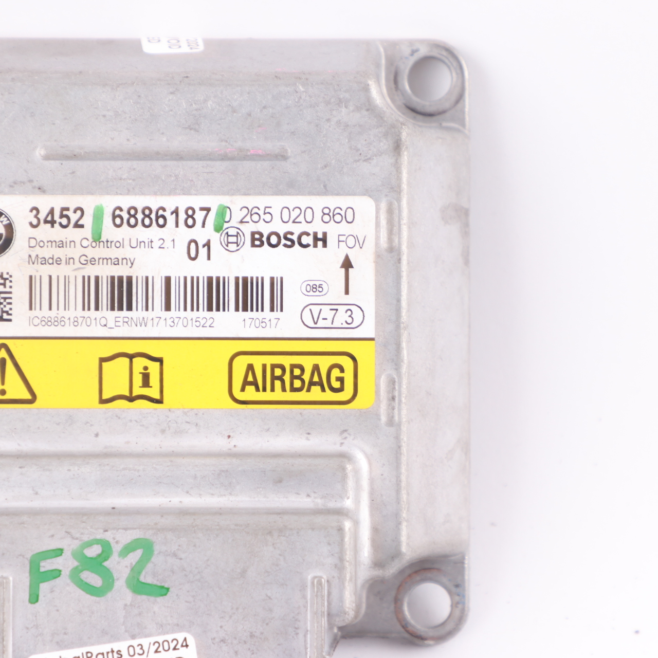 Airbag-Modul BMW F20 F21 F30 F31 F32 ECU ICM Plus Steuergerät Airbag 6886187