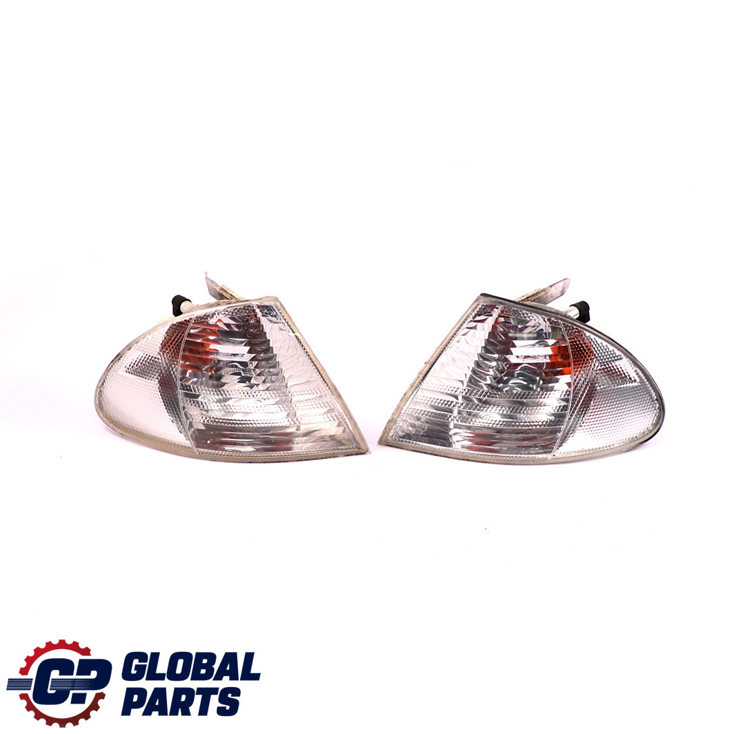 BMW 3 E46 Saloon Touring Front Right Left N/O/S Turn Indicator Lamp White Set