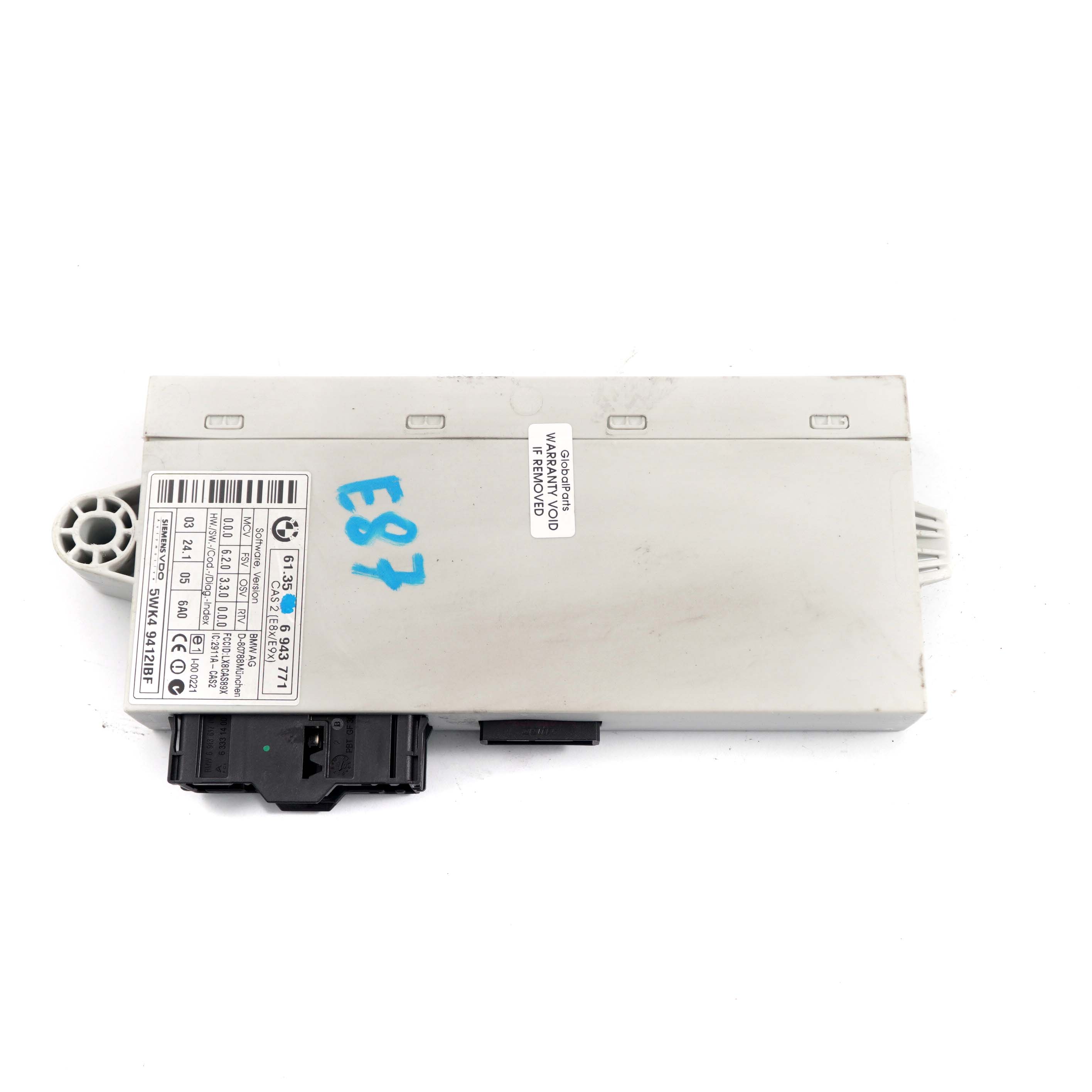 BMW 1 er E87 CAS2 ECU Schlüssellesemodul Steuergerät Steuermodul Modul 6943771