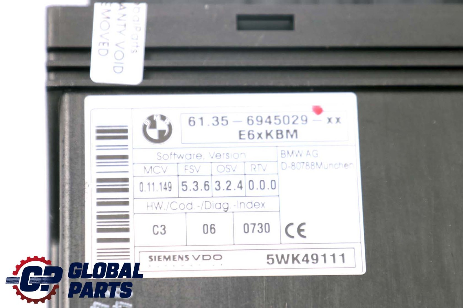 BMW 5 6 Reihe E60 E63 E64 Karosseriemodul ECU Steuergerät 6945029 61356945029