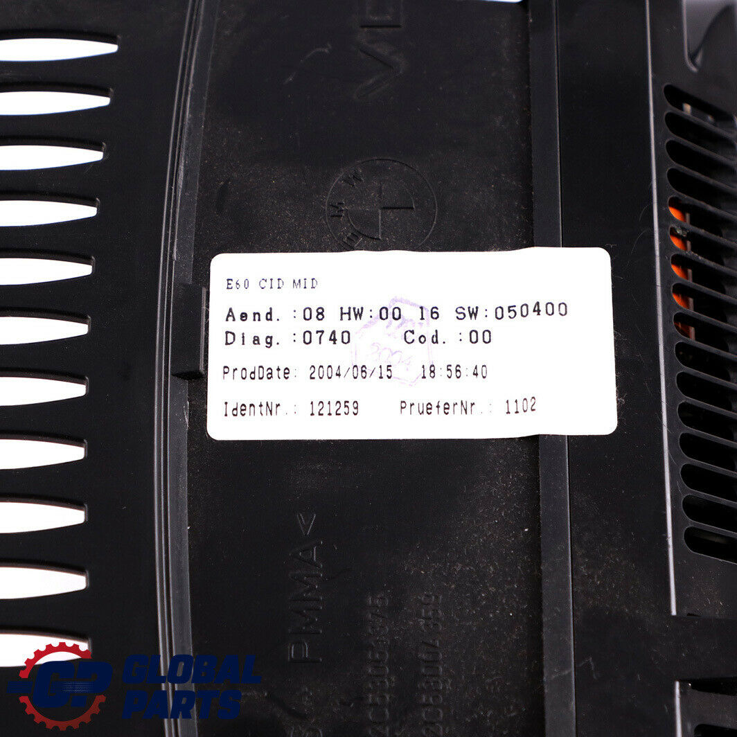 BMW E60 E61 E90 E91 On-Board-Navigationsanzeige Bildschirm 6,5" 6945661