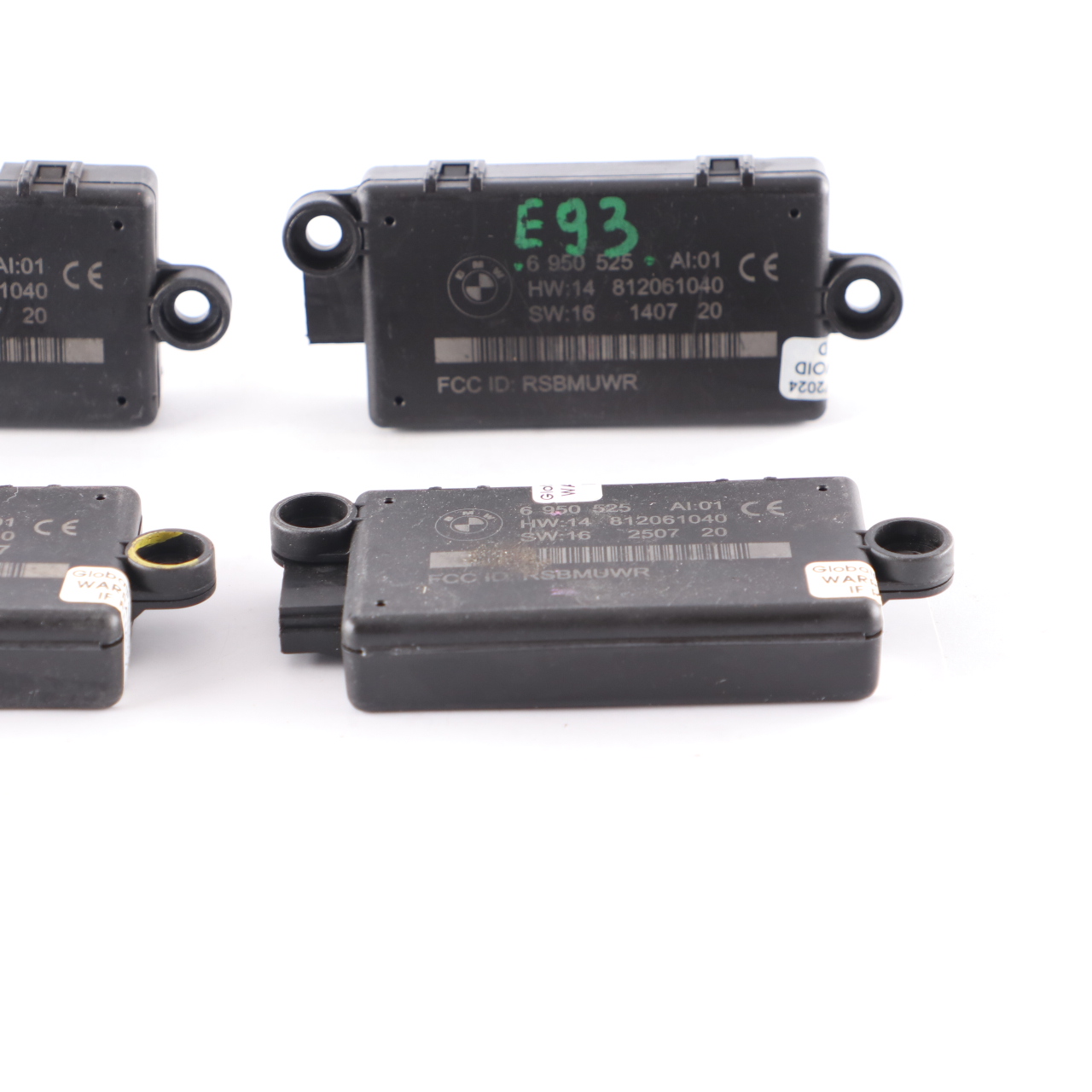 4 x BMW E63 E64 E93 Alarm anlage Modul Sensor DWA Steuergerät Set 6950525