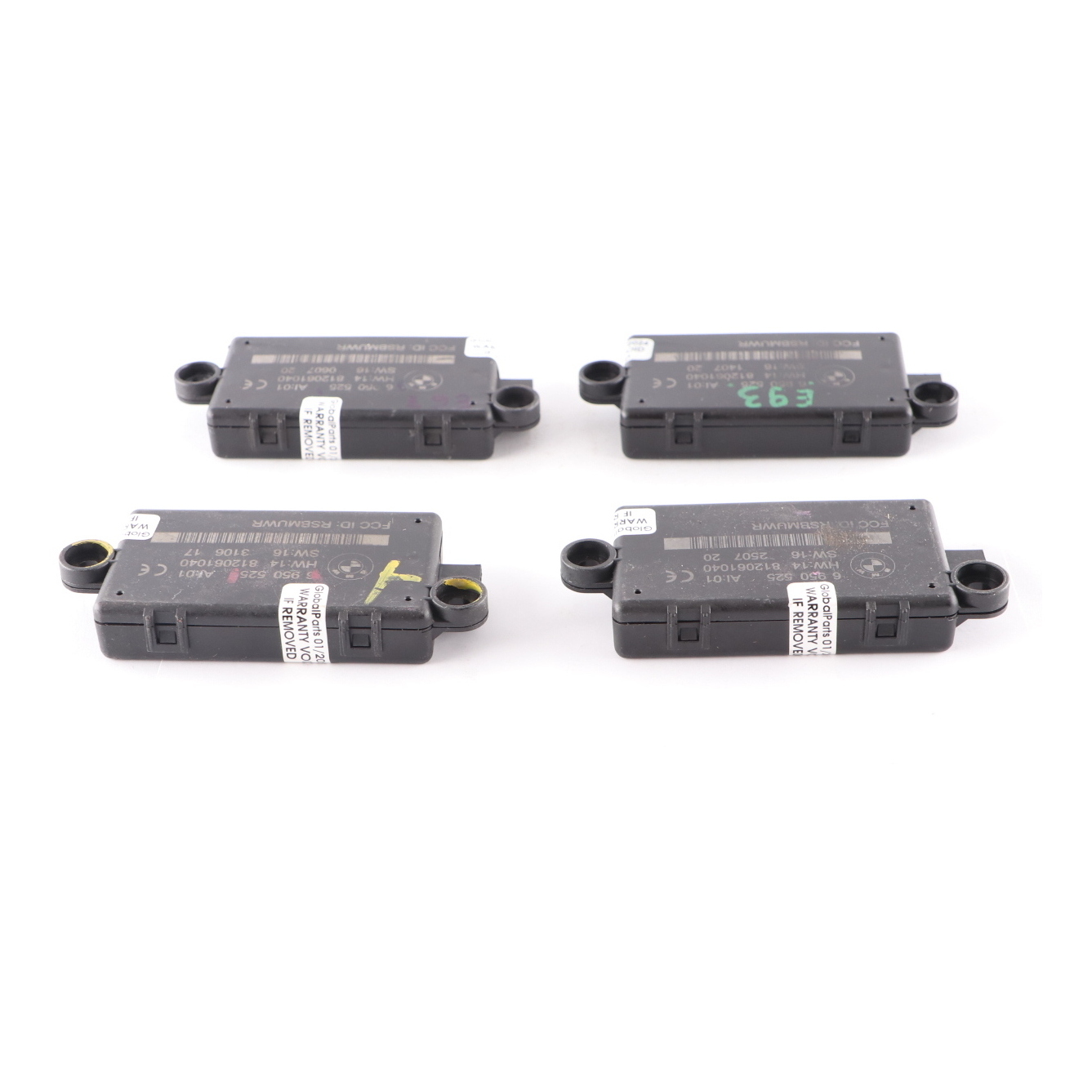 4 x BMW E63 E64 E93 Alarm anlage Modul Sensor DWA Steuergerät Set 6950525