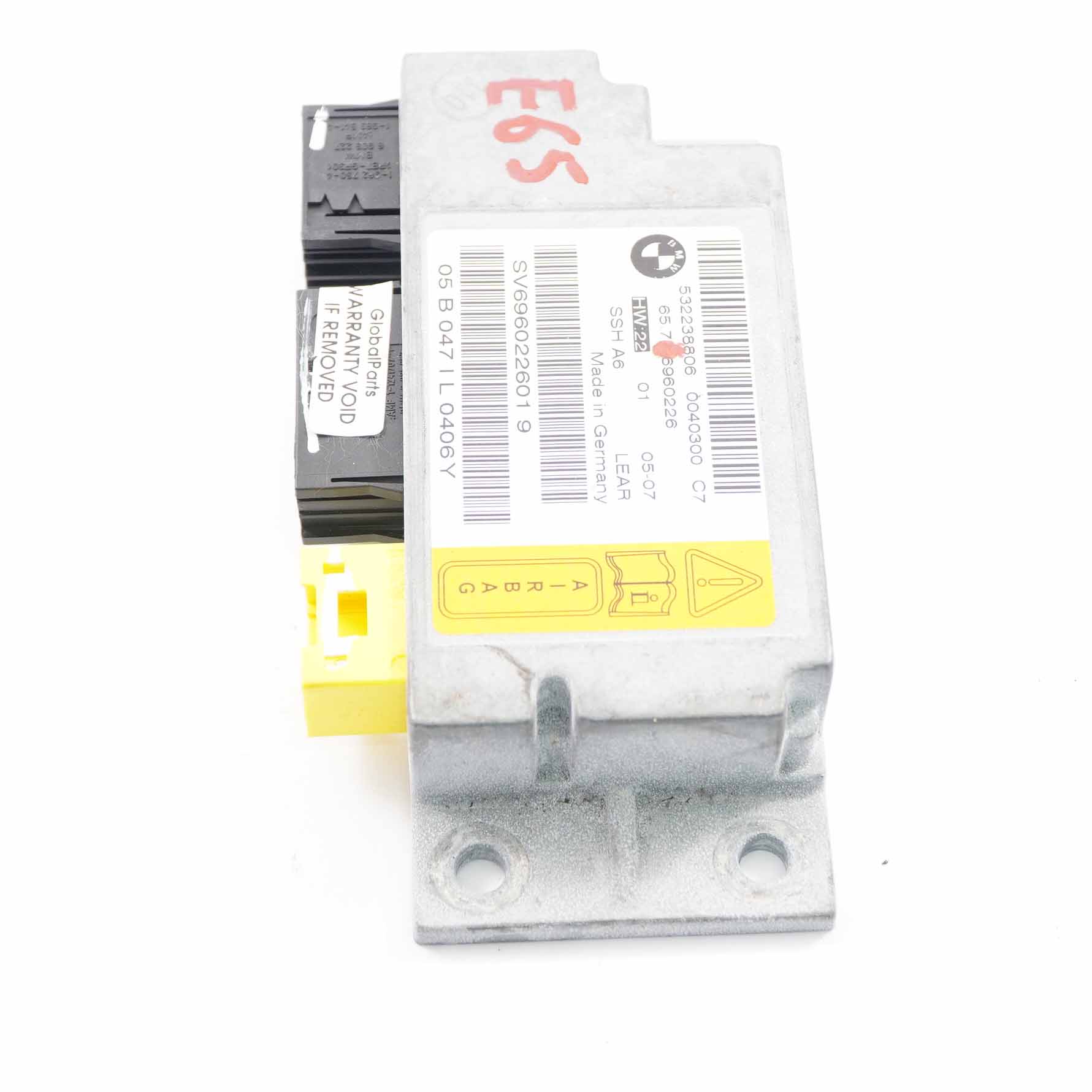 Airbag Modul BMW E65 E66 Sensor Rücksitz Airbag Steuergerät ECU 6960226