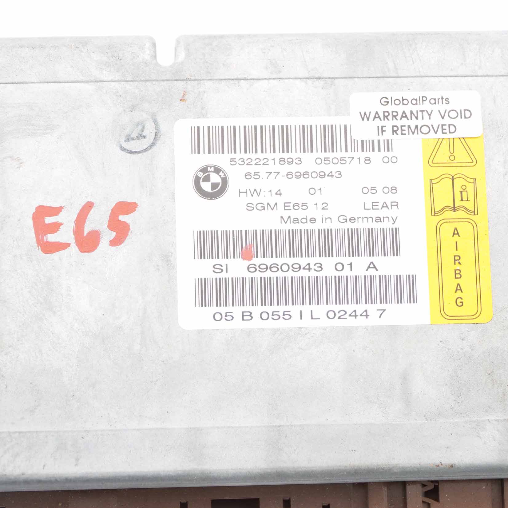 Airbag Modul BMW E65 E66 Steuergerät ECU Gateway Airbag Lear 6960943