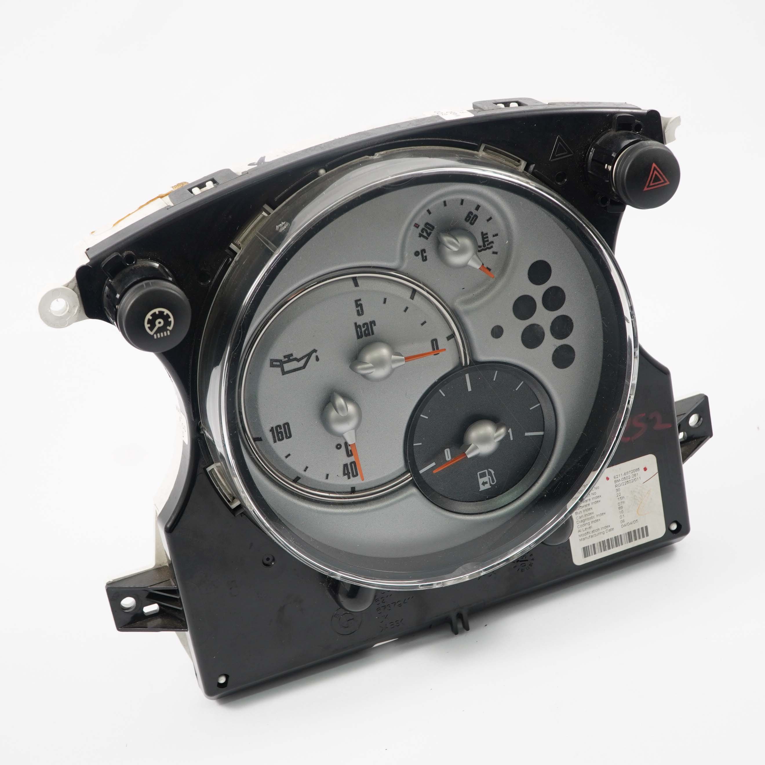 Mini Cooper One R50 R52 R53 Instrumentenkombination Chrono Paket 6972085