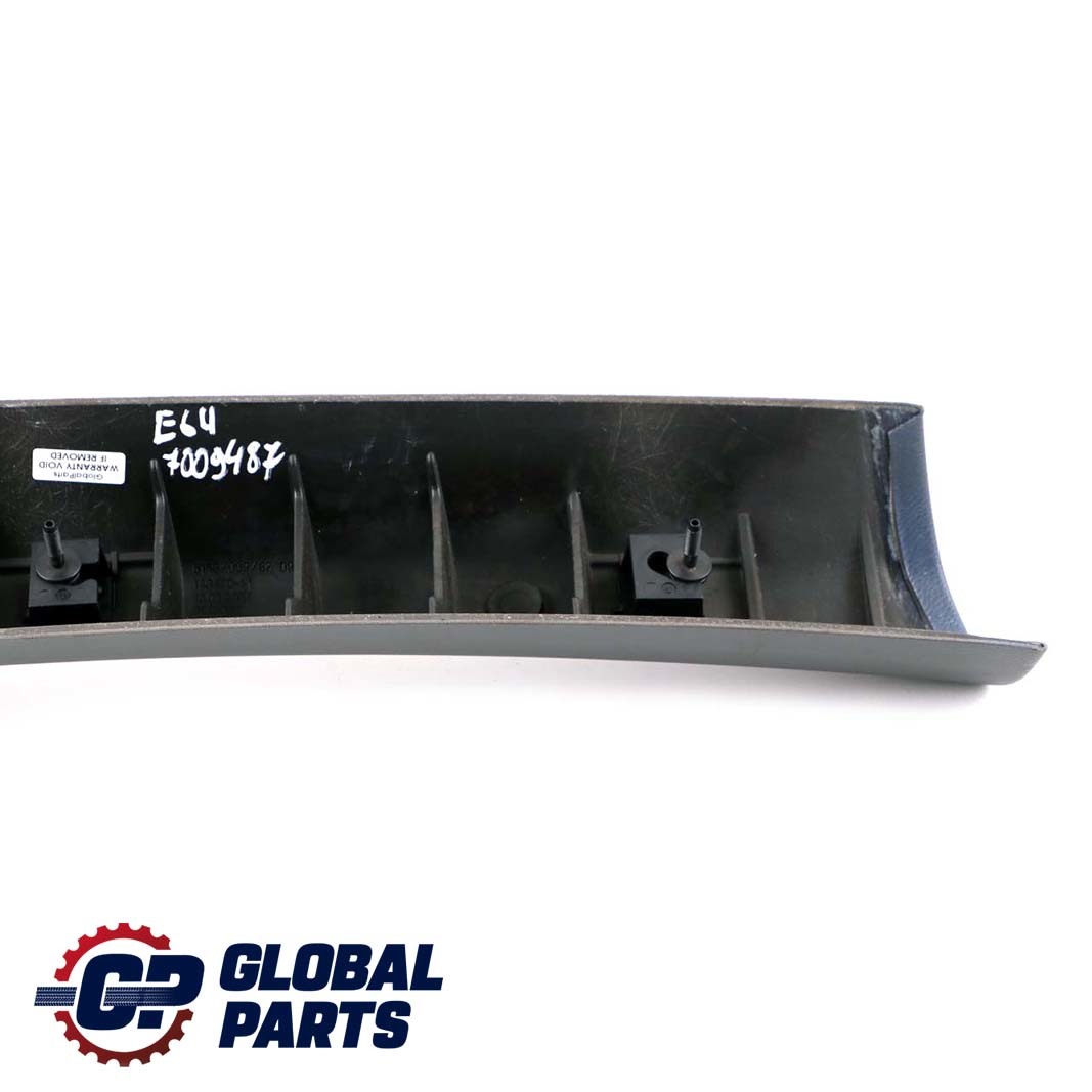 BMW 6 Series E64 Cover A-Column Pillar Left N/S Trim Leather Black 7009487