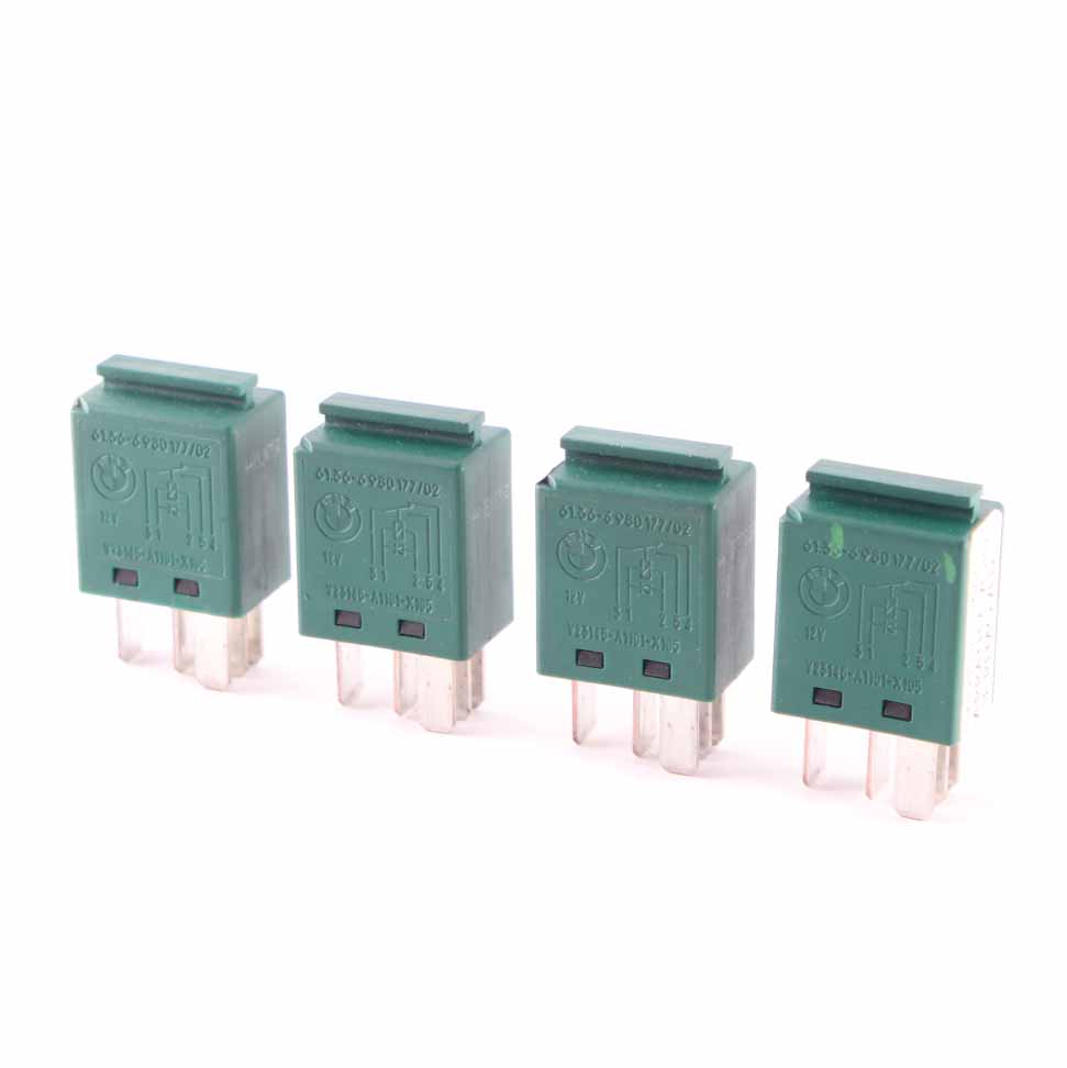 BMW E81 E87 E90 E91 F10 F11 X5 E70 Relay Unit Green Set TYCO 5 Pins 6980177