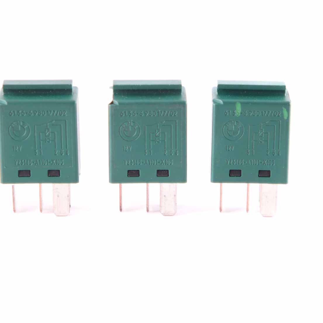 BMW E81 E87 E90 E91 F10 F11 X5 E70 Relay Unit Green Set TYCO 5 Pins 6980177