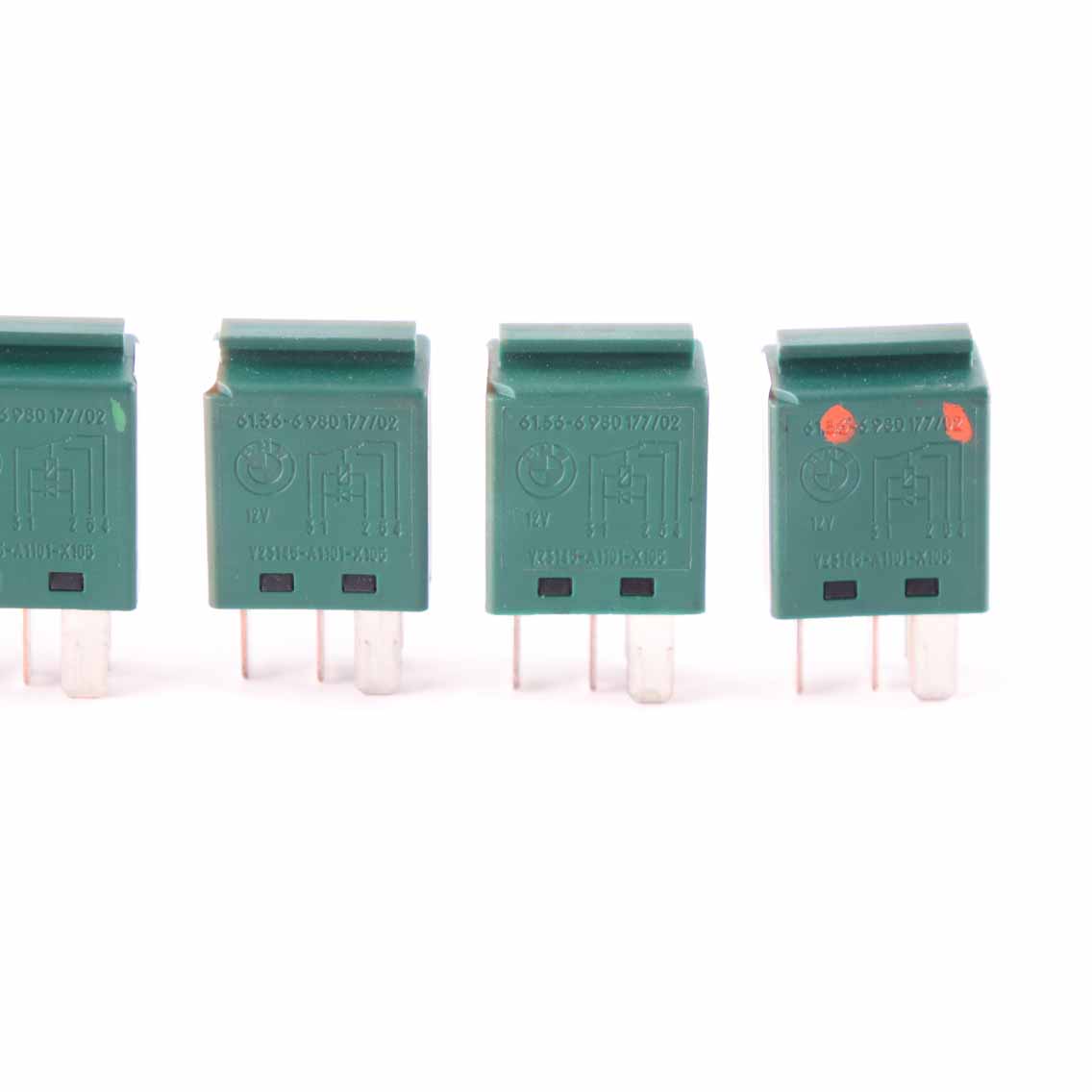 BMW E81 E87 E90 E91 F10 F11 X5 E70 Relay Unit Green Set TYCO 5 Pins 6980177