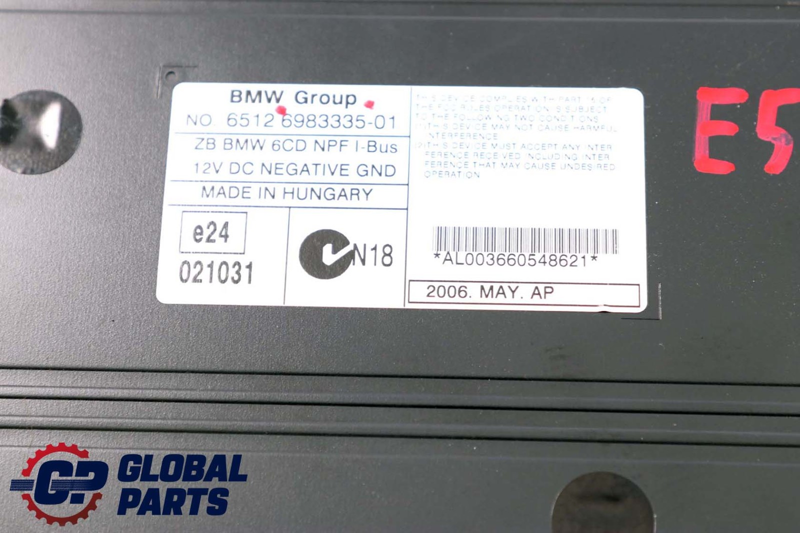 *BMW 3 5 X5 er E39 E46 E53 6-Disc-CD-Wechsler Ohne Magazin 6983335