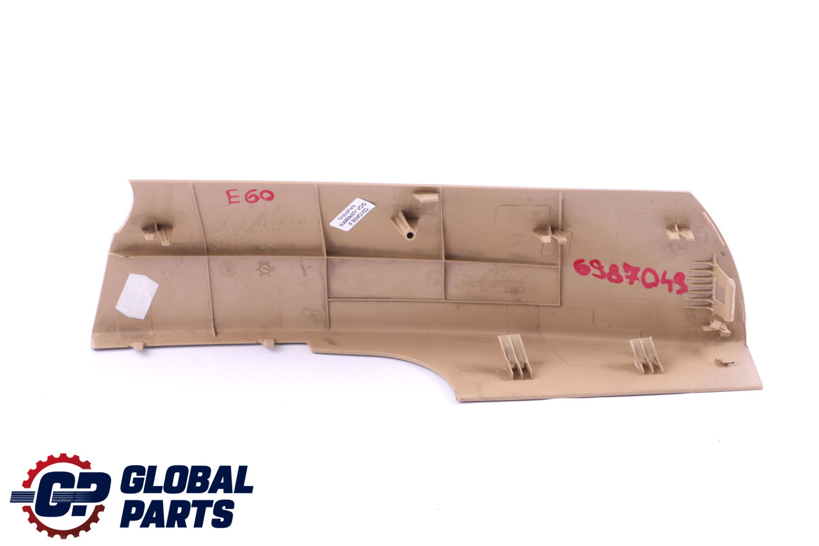 BMW 5 Series E61 LCI Cover Trim Panel Railing In Trunk Boot Left N/S Cremebeige