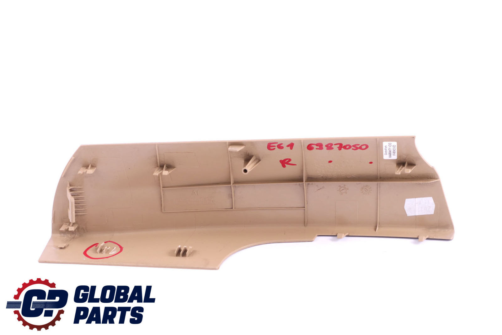 BMW 5 Series E61 LCI Cover Trim Panel Railing In Trunk Boot Right Cremebeige