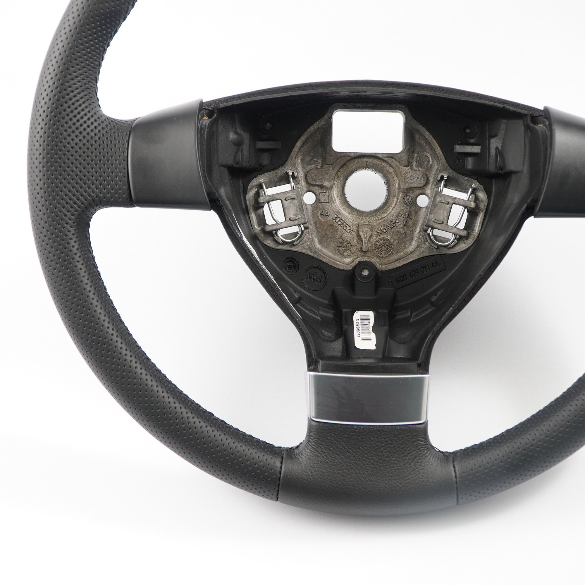 VW Volkswagen Polo IV 9N NEW Black Leather Steering Wheel 6Q0419091AA