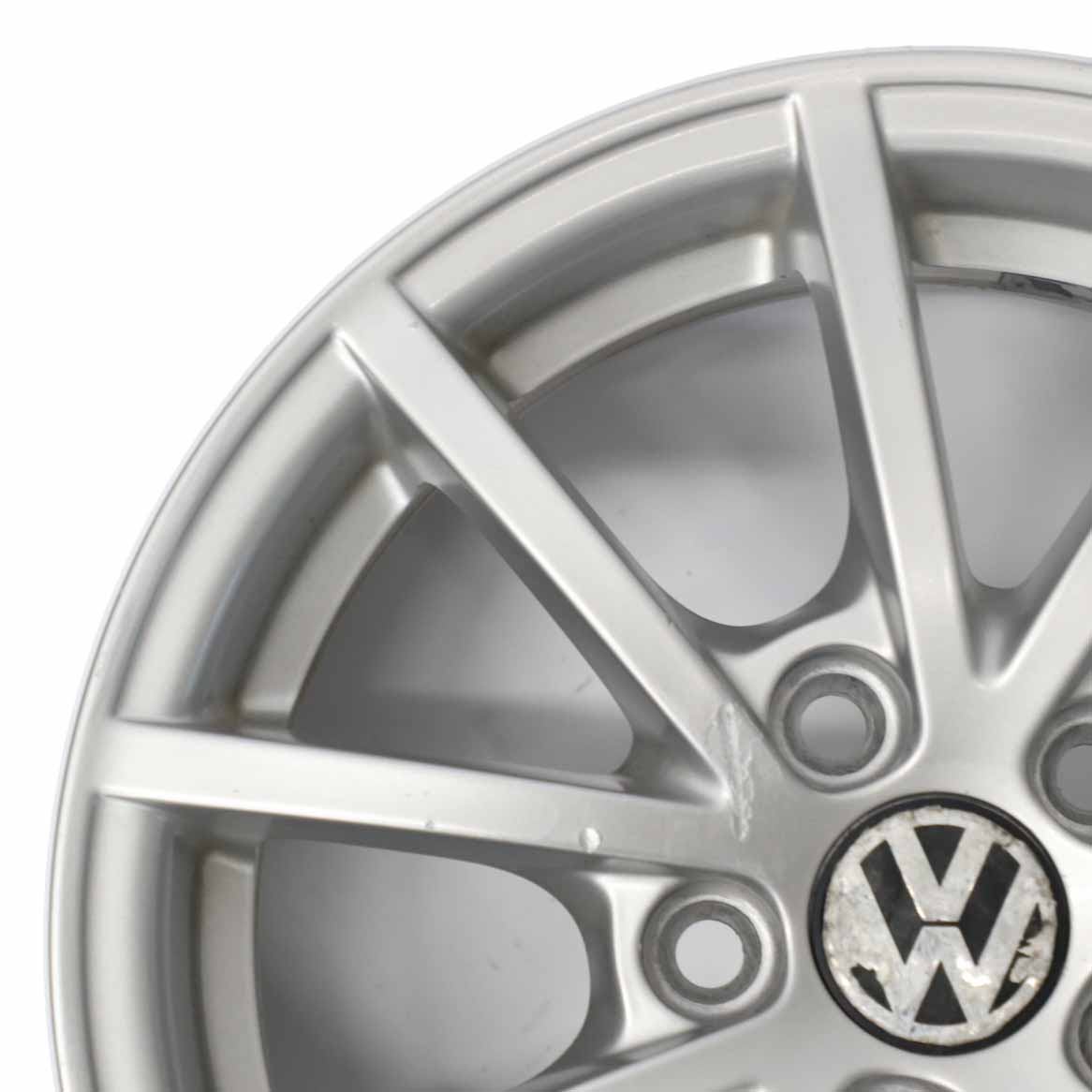 VW Volkswagen Polo 9N Silberne Leichtmetallfelge 14" ET:35 5J 6Q0601025AC