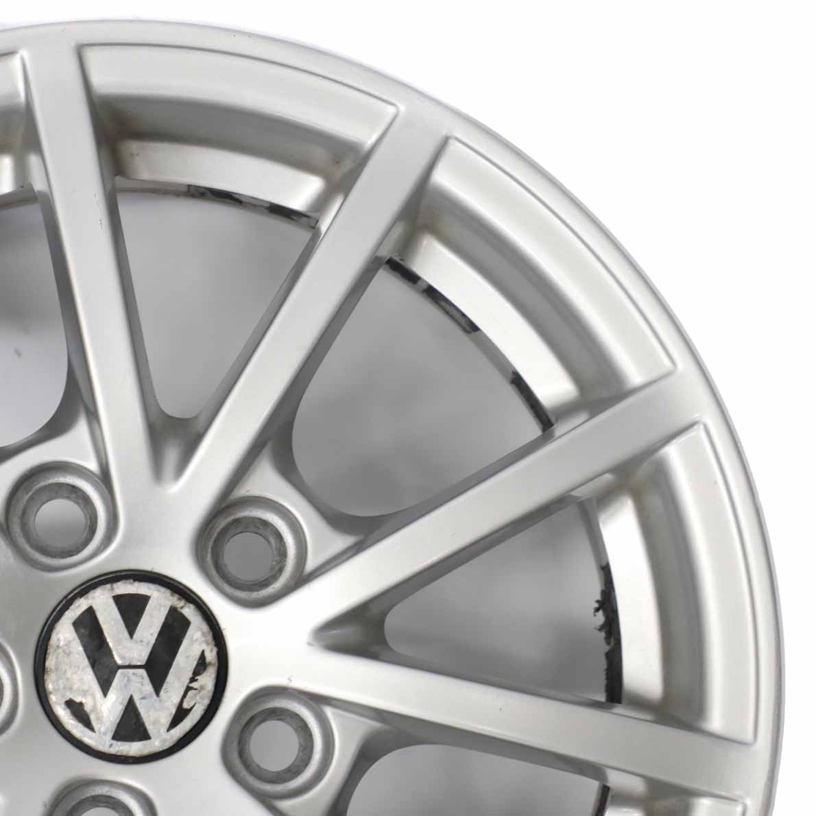 VW Volkswagen Polo 9N Silberne Leichtmetallfelge 14" ET:35 5J 6Q0601025AC