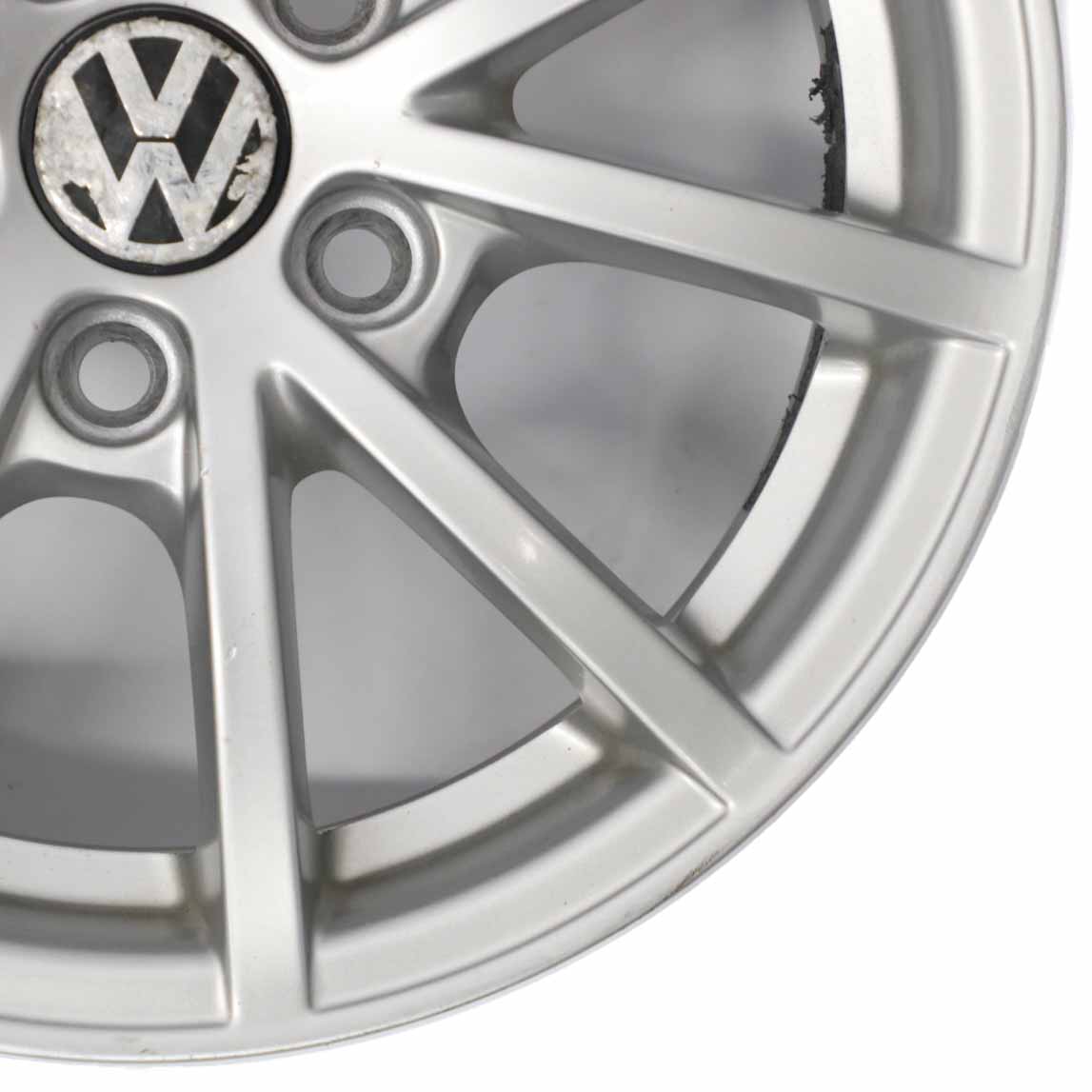 VW Volkswagen Polo 9N Silberne Leichtmetallfelge 14" ET:35 5J 6Q0601025AC