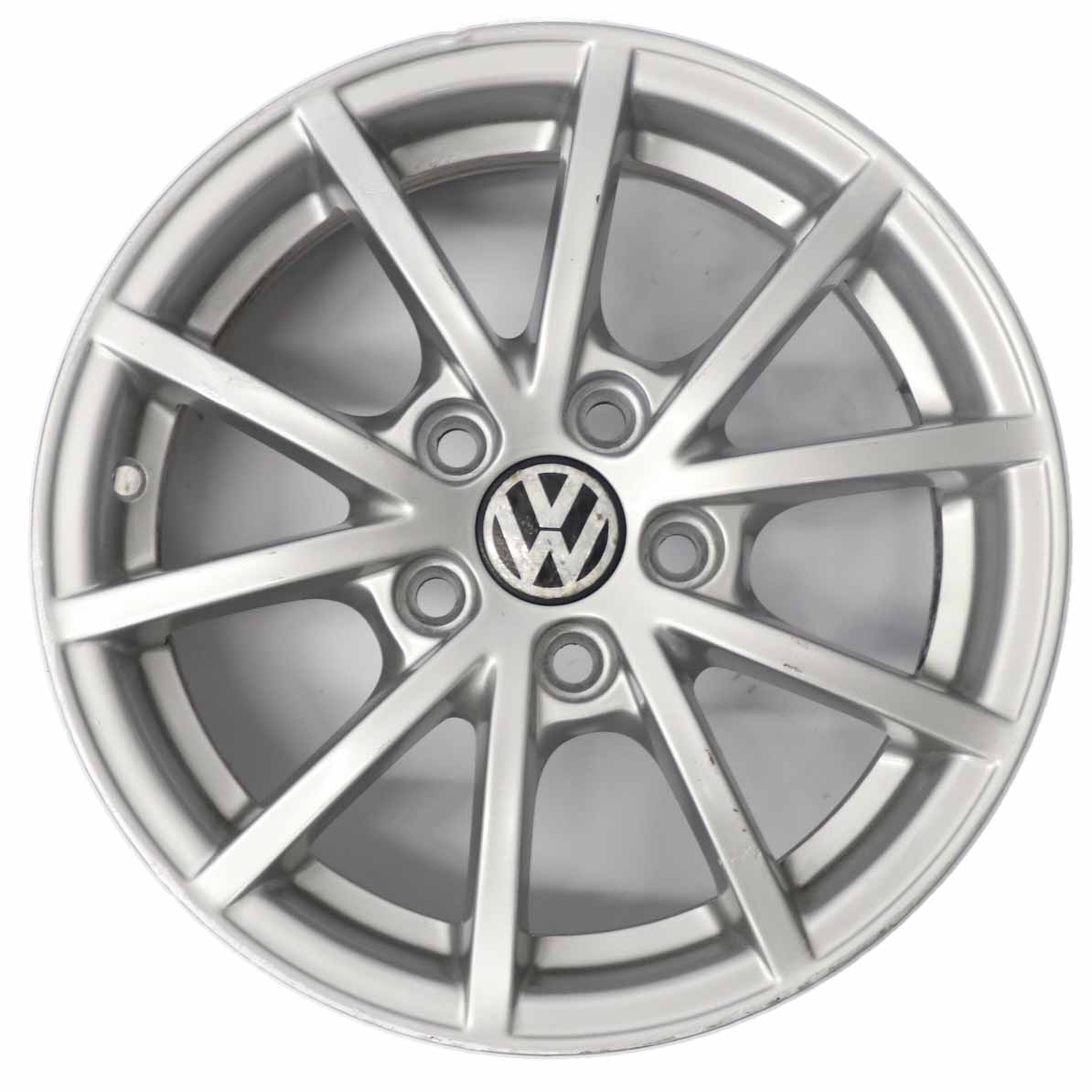 VW Volkswagen Polo 9N Silberne Leichtmetallfelge 14" ET:35 5J 6Q0601025AC