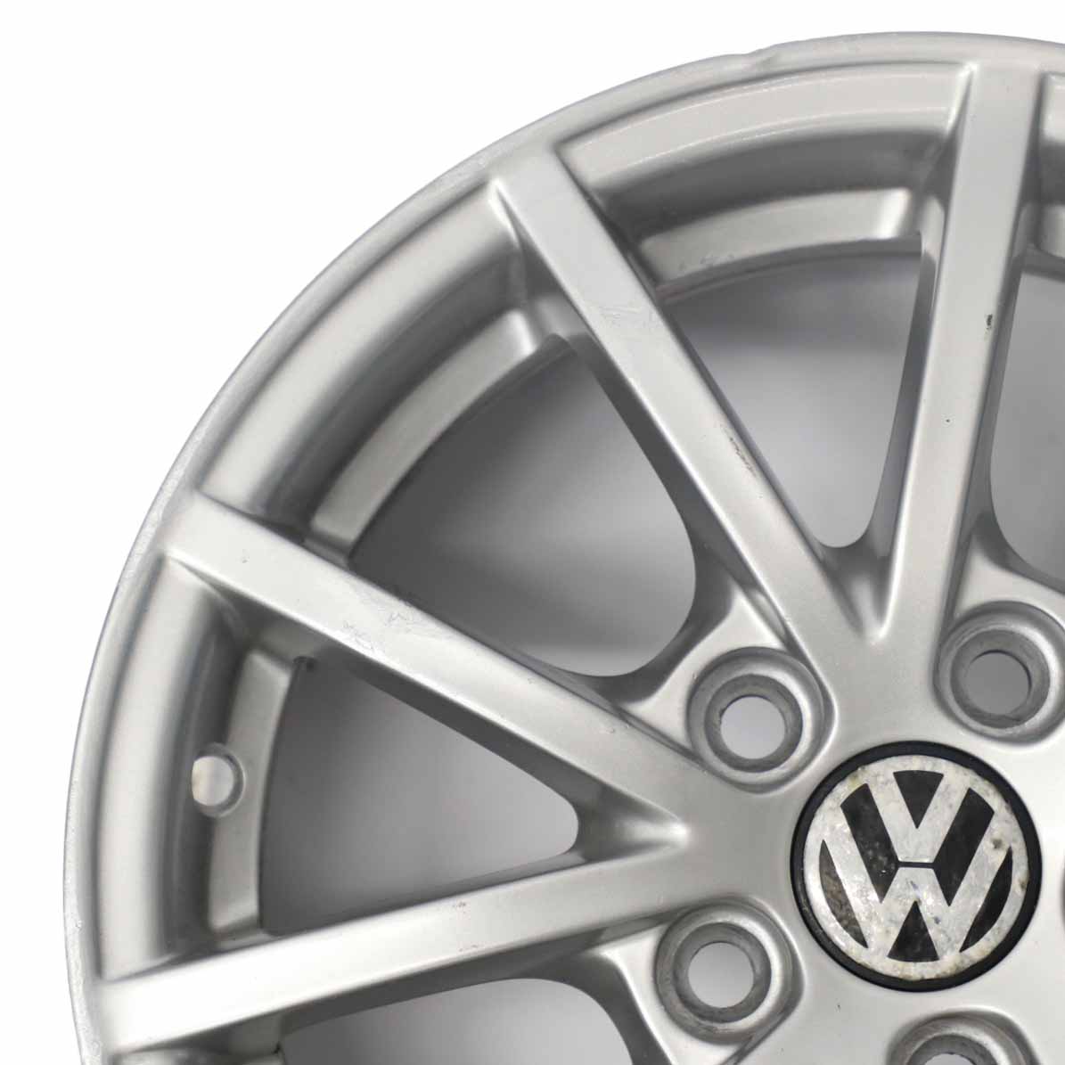 VW Volkswagen Polo 9N Silberne Leichtmetallfelge 14" ET:35 5J 6Q0601025AC