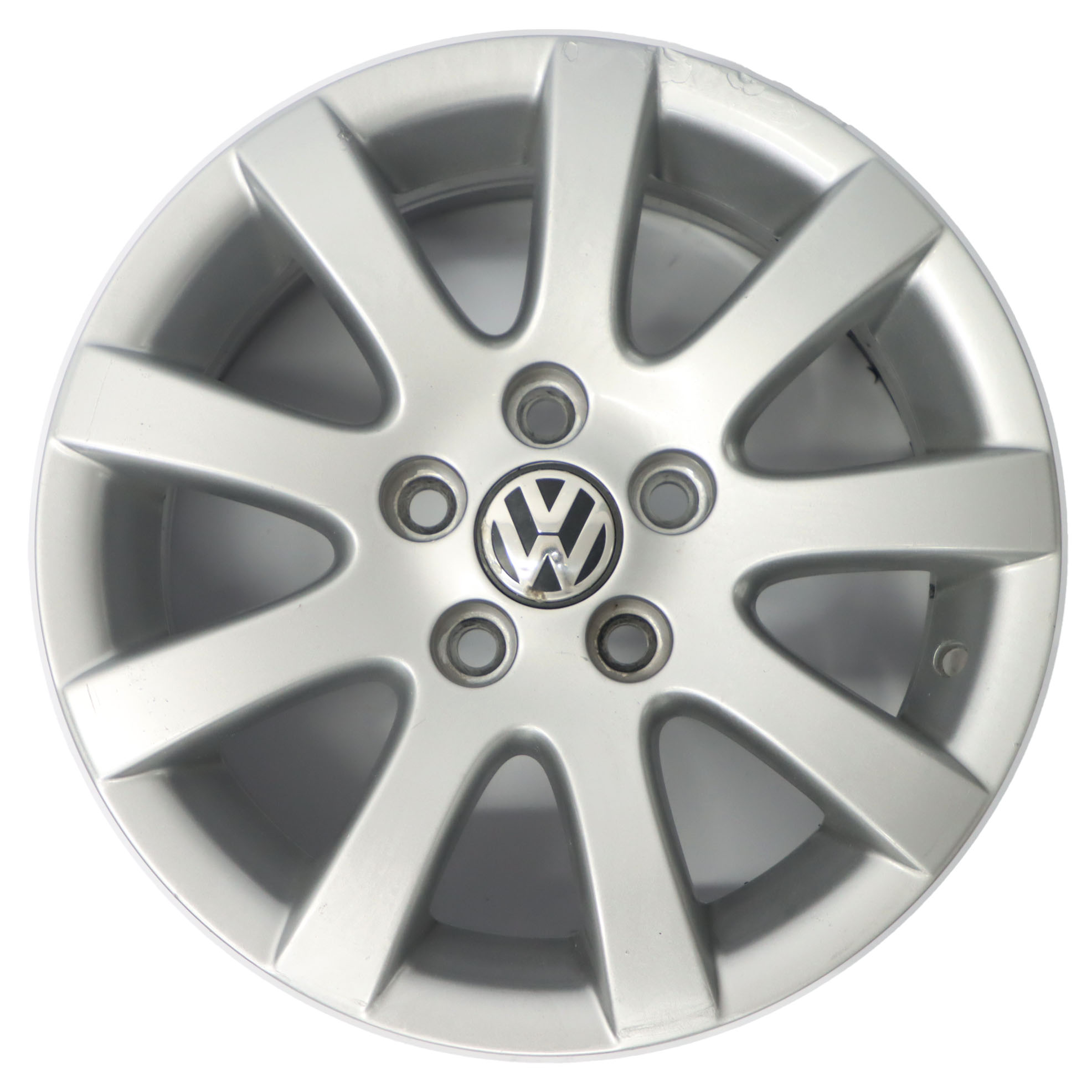 VW Volkswagen Polo 4 9N Silberne Leicht metall felge 14" ET:43 6J 6Q0601025Q