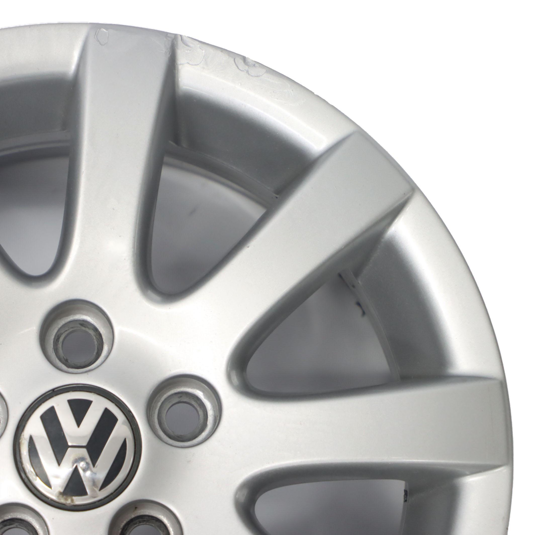 VW Volkswagen Polo 4 9N Silberne Leicht metall felge 14" ET:43 6J 6Q0601025Q