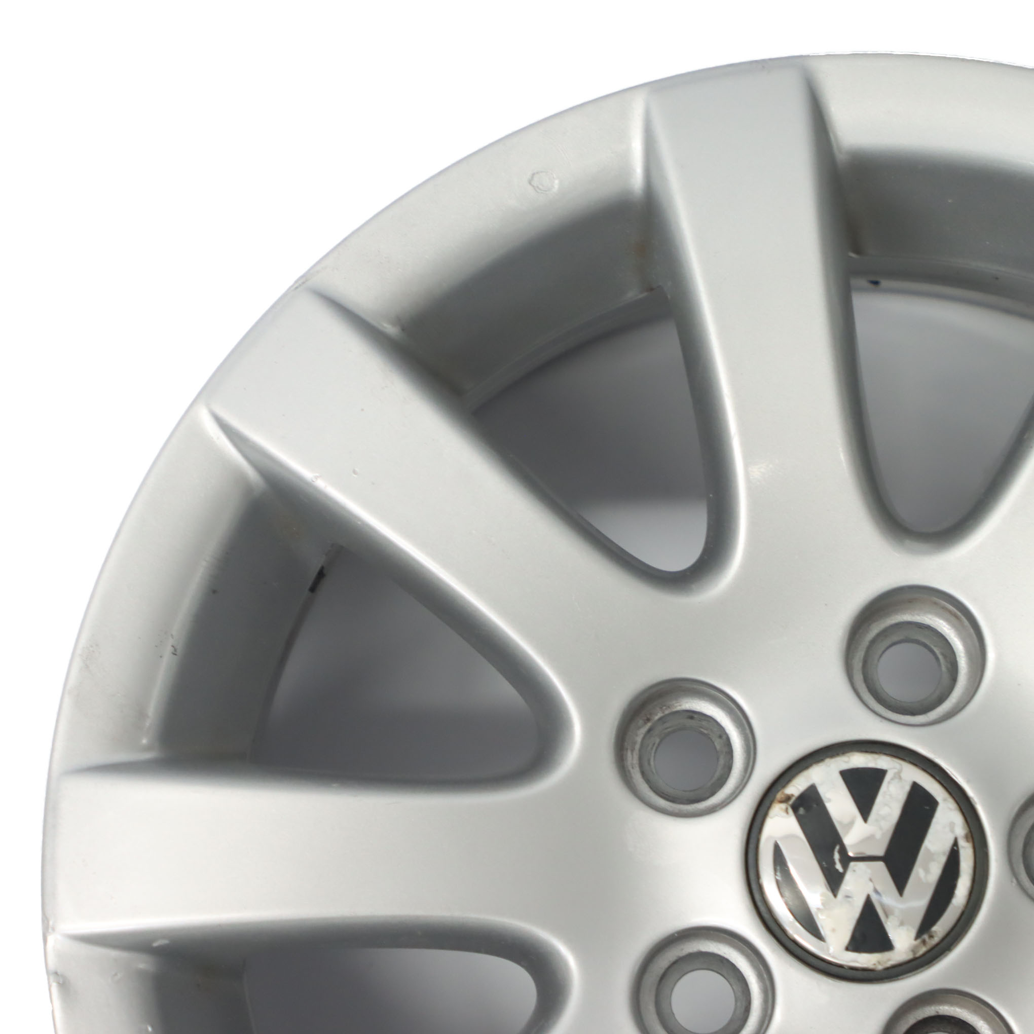 VW Volkswagen Polo 4 9N Silberne Leicht metall felge 14" ET:43 6J 6Q0601025Q