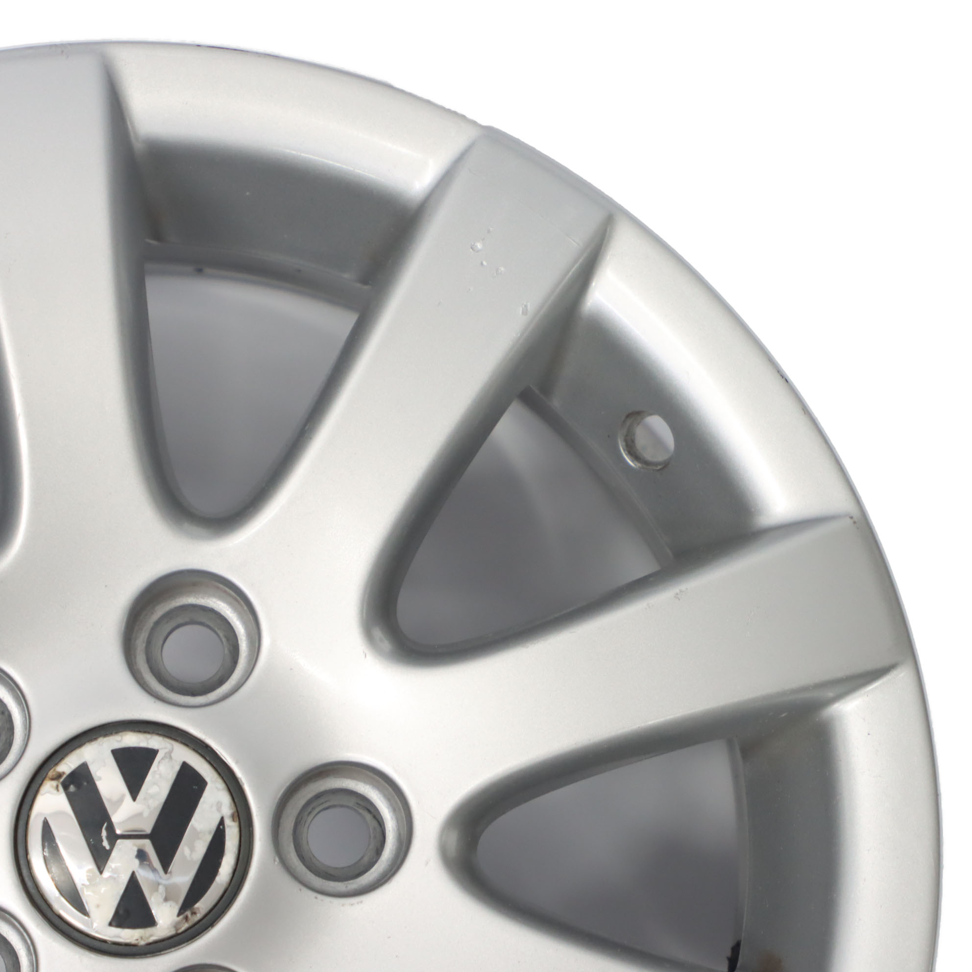 VW Volkswagen Polo 4 9N Silberne Leicht metall felge 14" ET:43 6J 6Q0601025Q