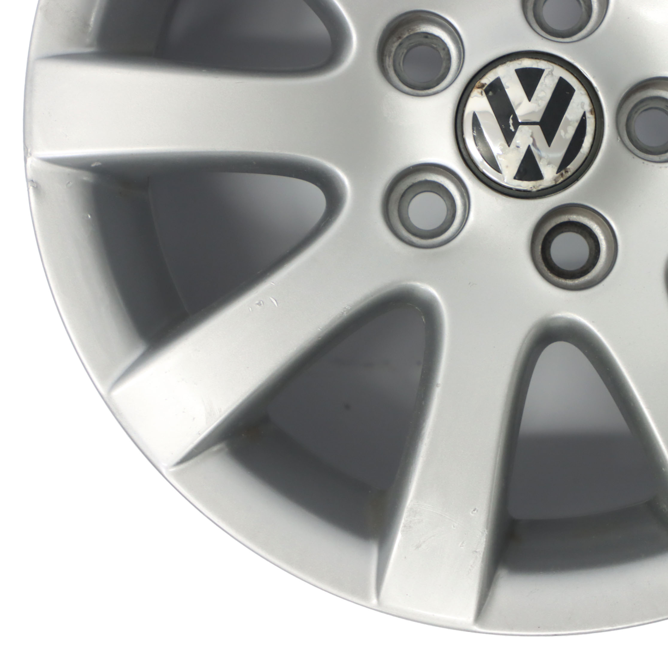 VW Volkswagen Polo 4 9N Silberne Leicht metall felge 14" ET:43 6J 6Q0601025Q