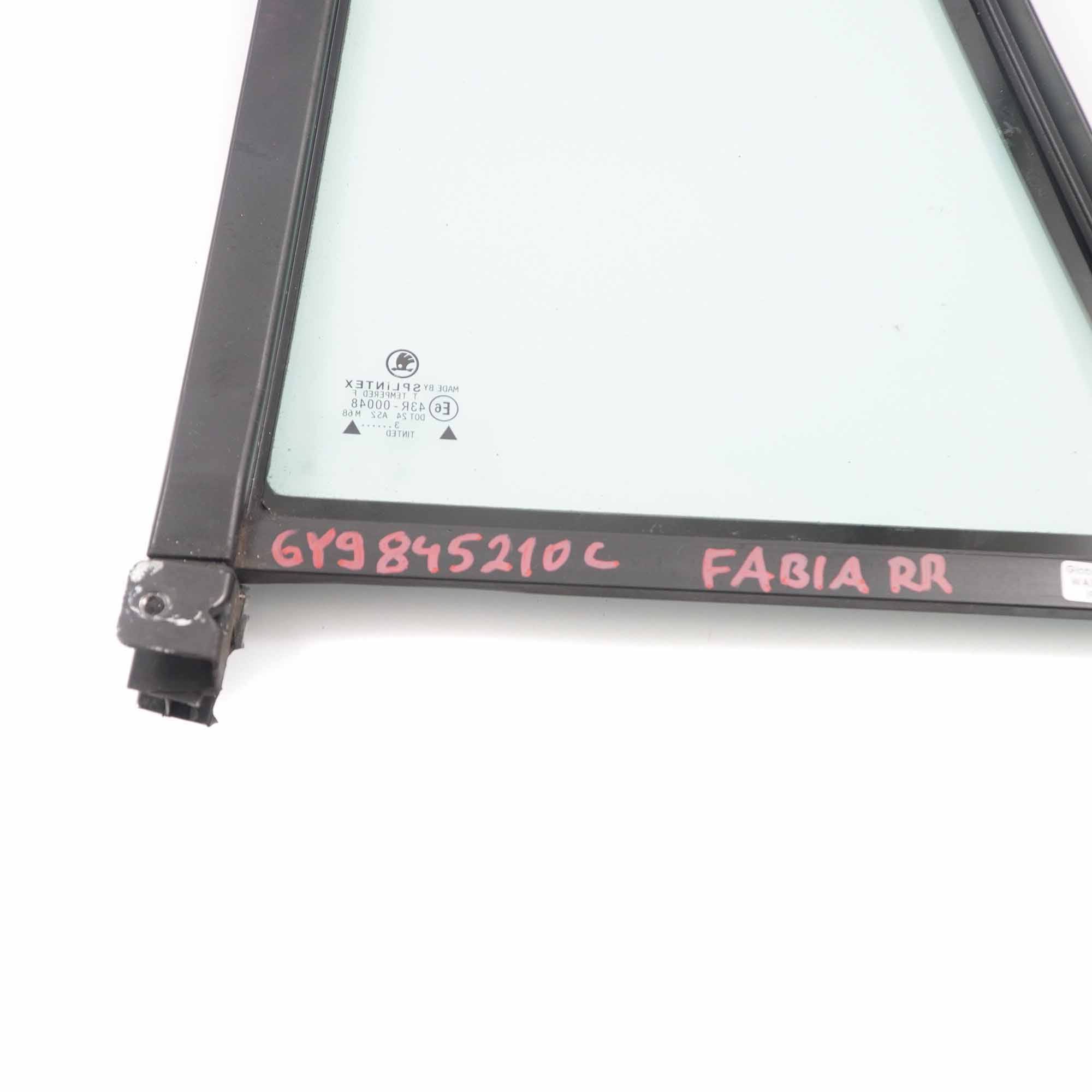 Skoda Fabia MK1 Combi Window Glass Rear Door Right O/S Quarter AS2 6Y9845210C