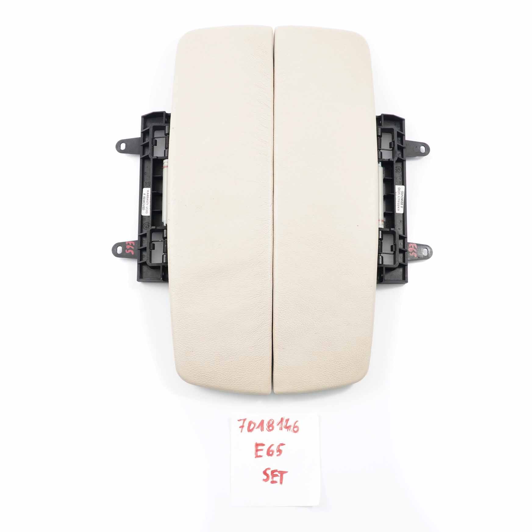 Armrest Cover Set BMW E65 E66 E67 Centre Console Panel Leather Cream Beige