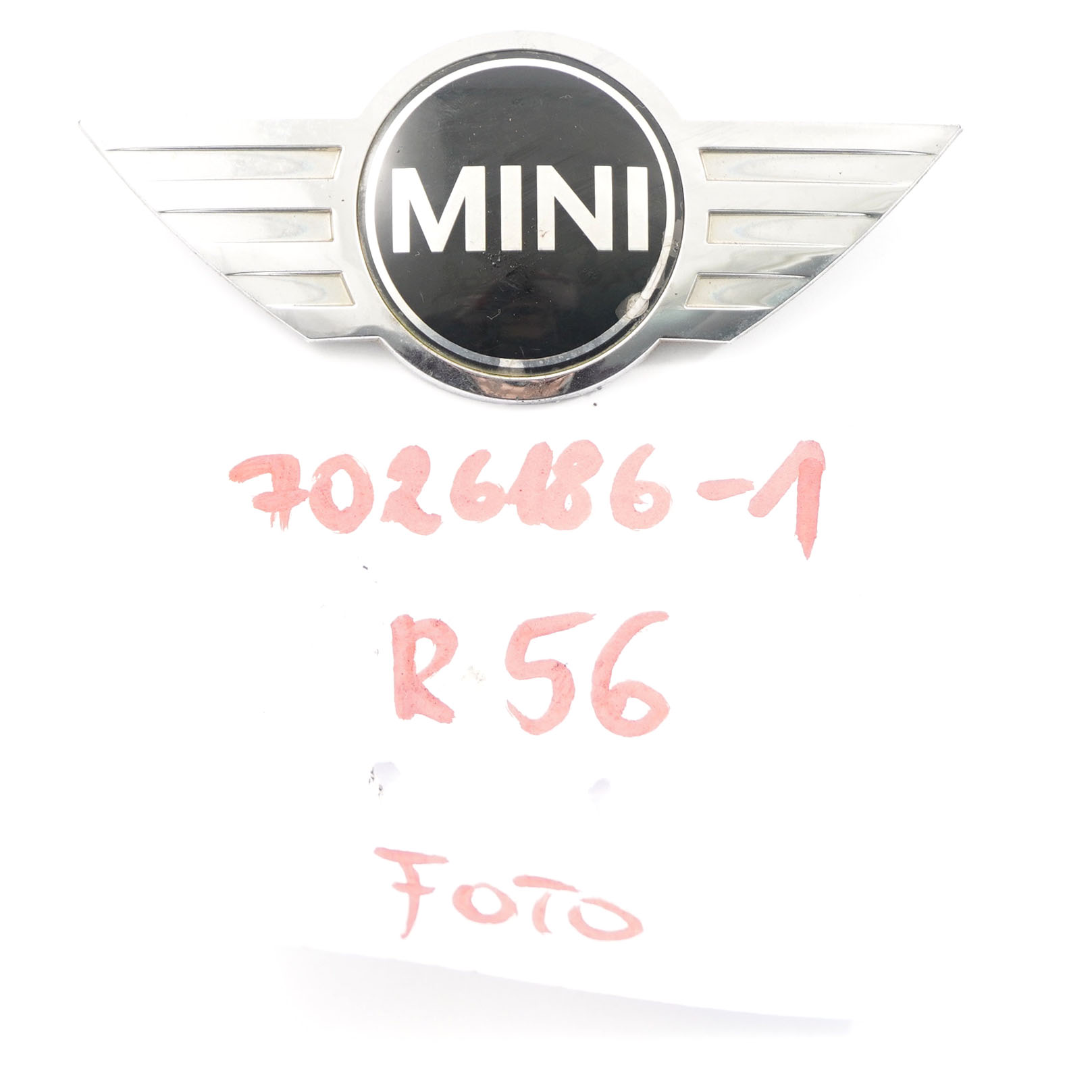 Mini R50 R53 R56 R57 Rear Tailgate Badge Emblem Chrome 7026186