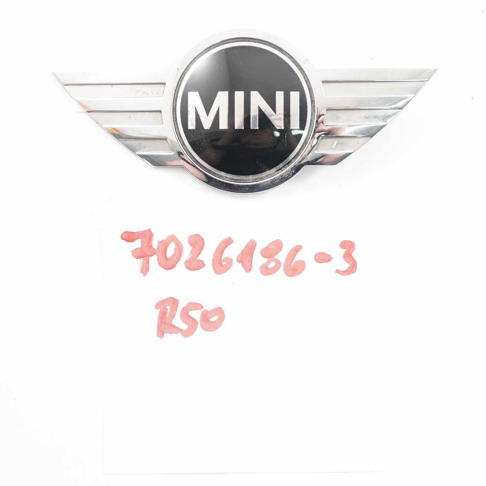 Mini Cooper One R50 R53 R56 R57 Heckklappe Abzeichen Emblem Hinten Chrom