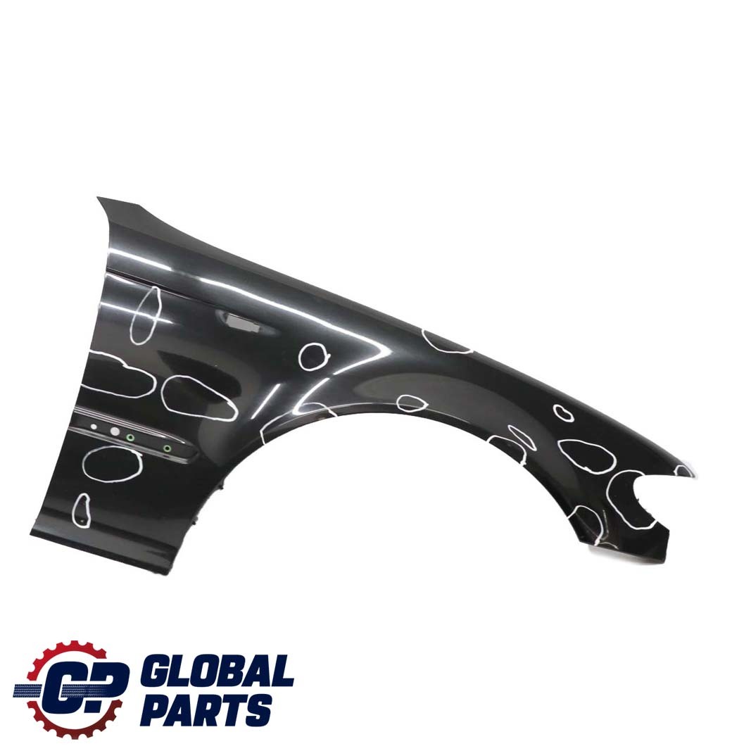 BMW 3 E46 Saloon Touring Front Right O/S Side Panel Fender Wing Schwarz 2 Black