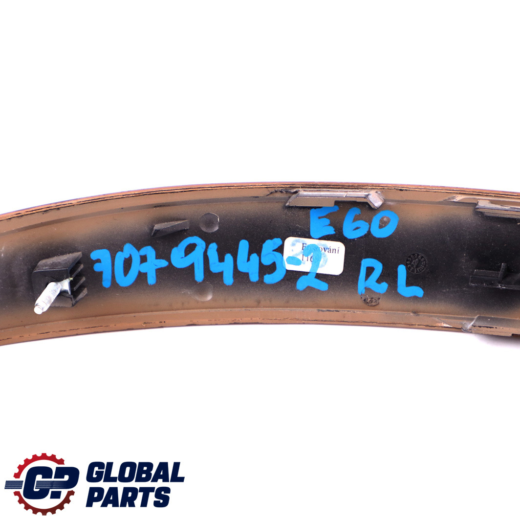 BMW 5 Series 2 E60 Handle Cover Trim Strip Rear Left N/S Poplar Woodgrain Light