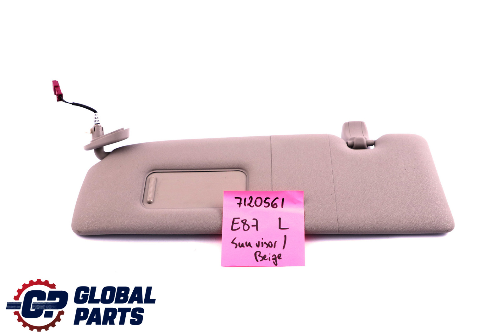 BMW E81 E82 E87 E87N LCI Sun Visor With Mirror Left Beige N/S