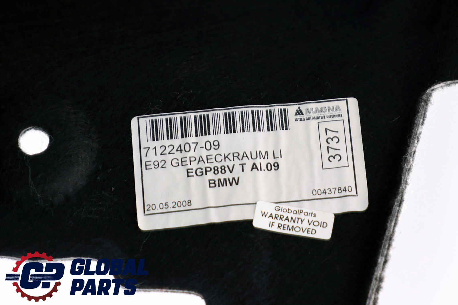 BMW 3 er E92 E92 LCI Verkleidung Gepäckraum links Grau 7122407