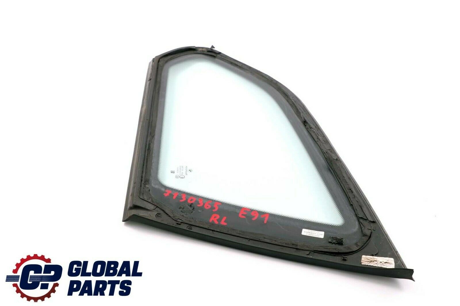 BMW 3 Series E91 E91N LCI Green Side Window With Gasket Left N/S Rear Glass AS2