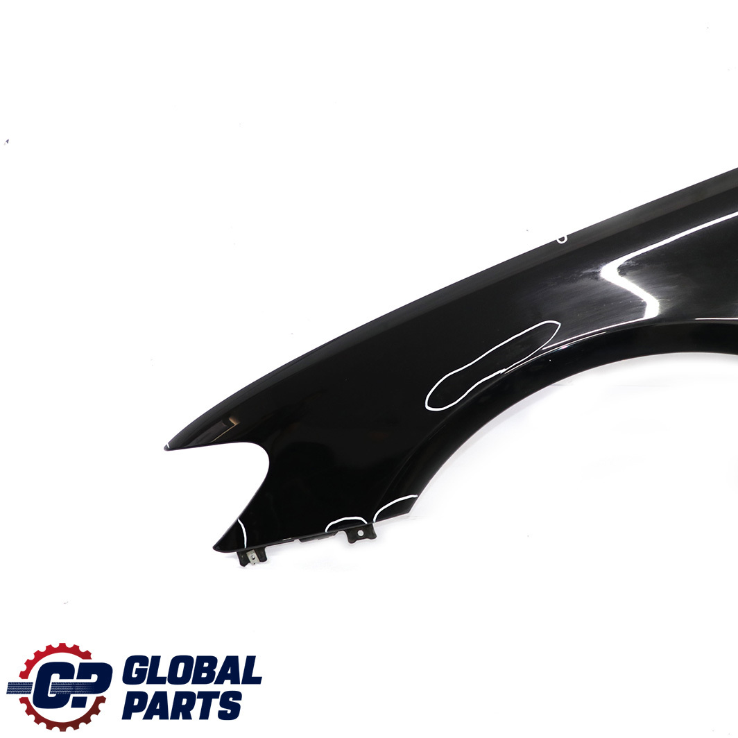 BMW 7 E65 E66 Side Panel Wing Front Left N/S Black Sapphire Metallic - 475